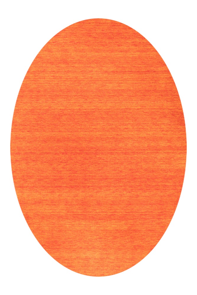 morgenland Wollteppich »Uni - Gabbeh Teppich - Softy«, oval, 1,6 mm Höhe, Gabbeh Optik, Uni Farben, reine Wolle, sehr weicher Flor, Wohnzimmer