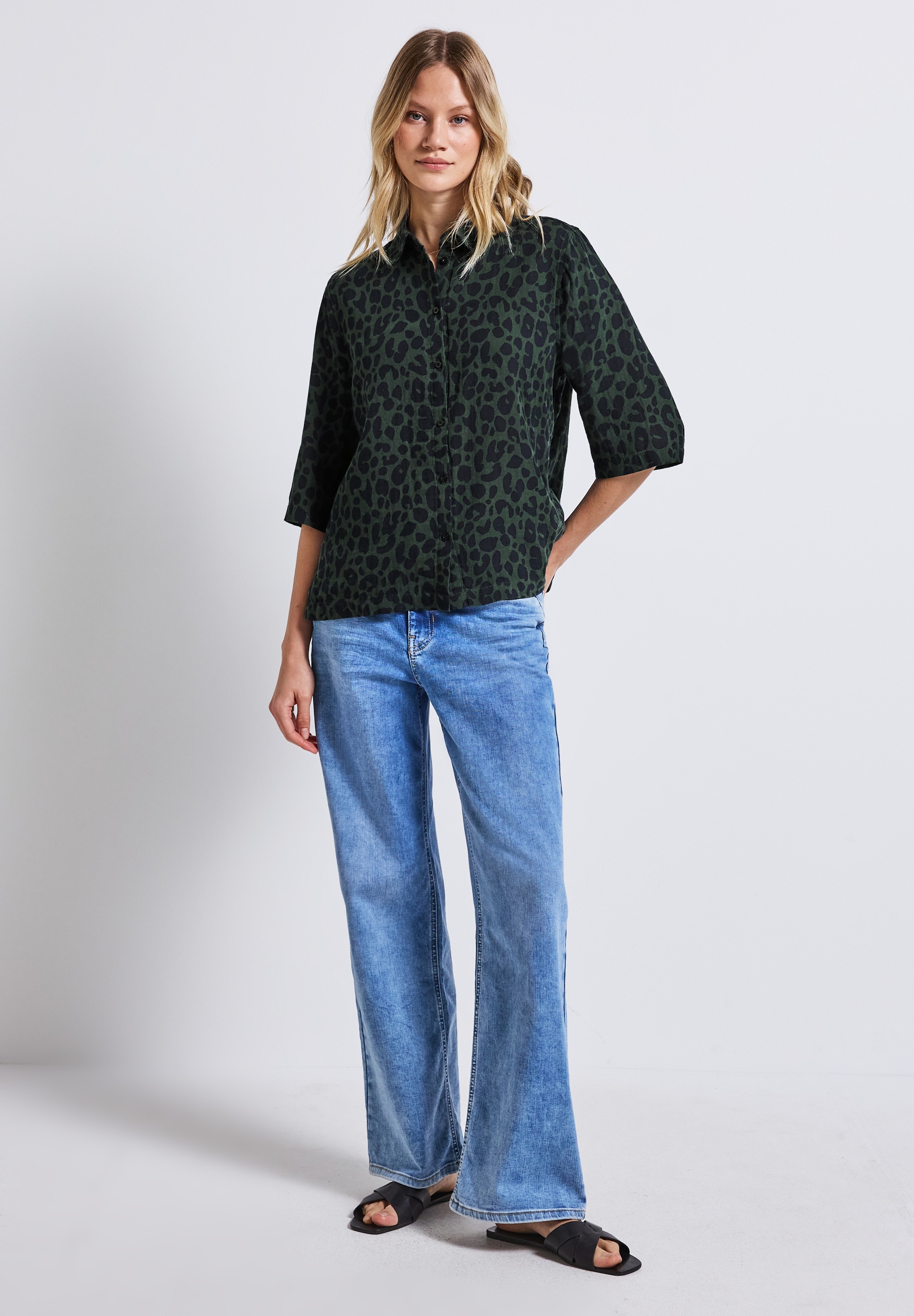 STREET ONE Hemdbluse, aus reiner Baumwolle