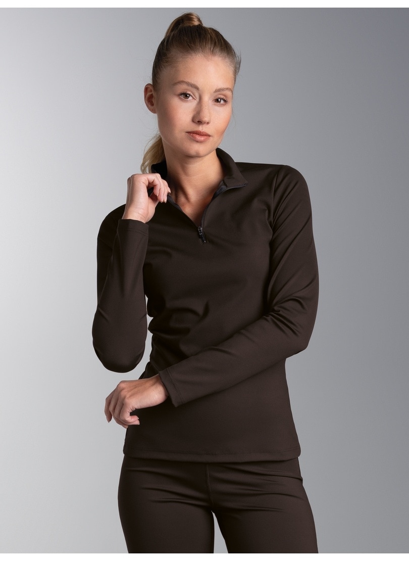 Trigema Longsleeve »TRIGEMA Langarm Sport-Shirt mit Reißverschluss« 1