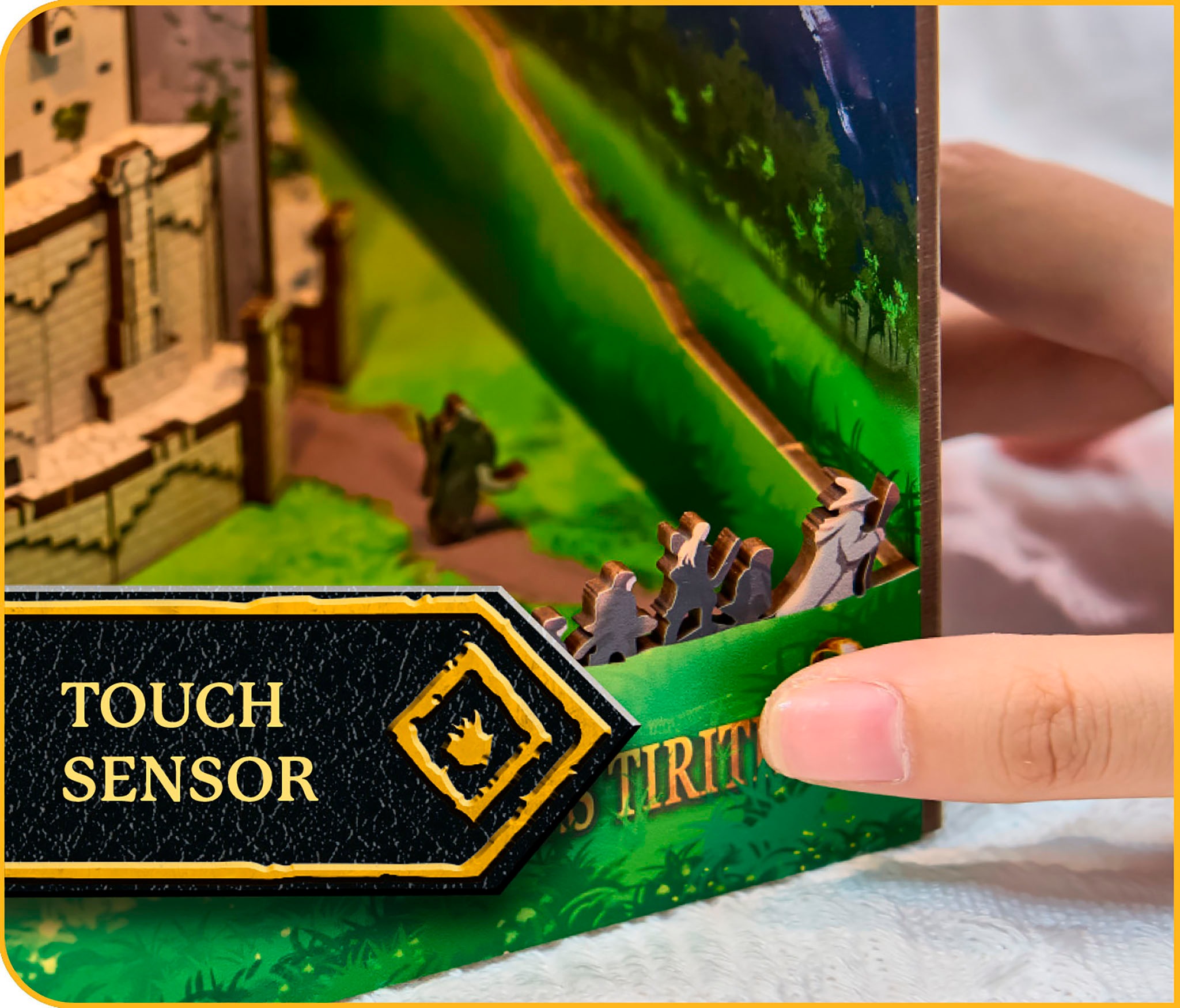 Revell® 3D-Puzzle »Book Nook, Tiny Adventures Herr der Ringe Minas Tirith«, Buchstütze; mit LED-Beleuchtung