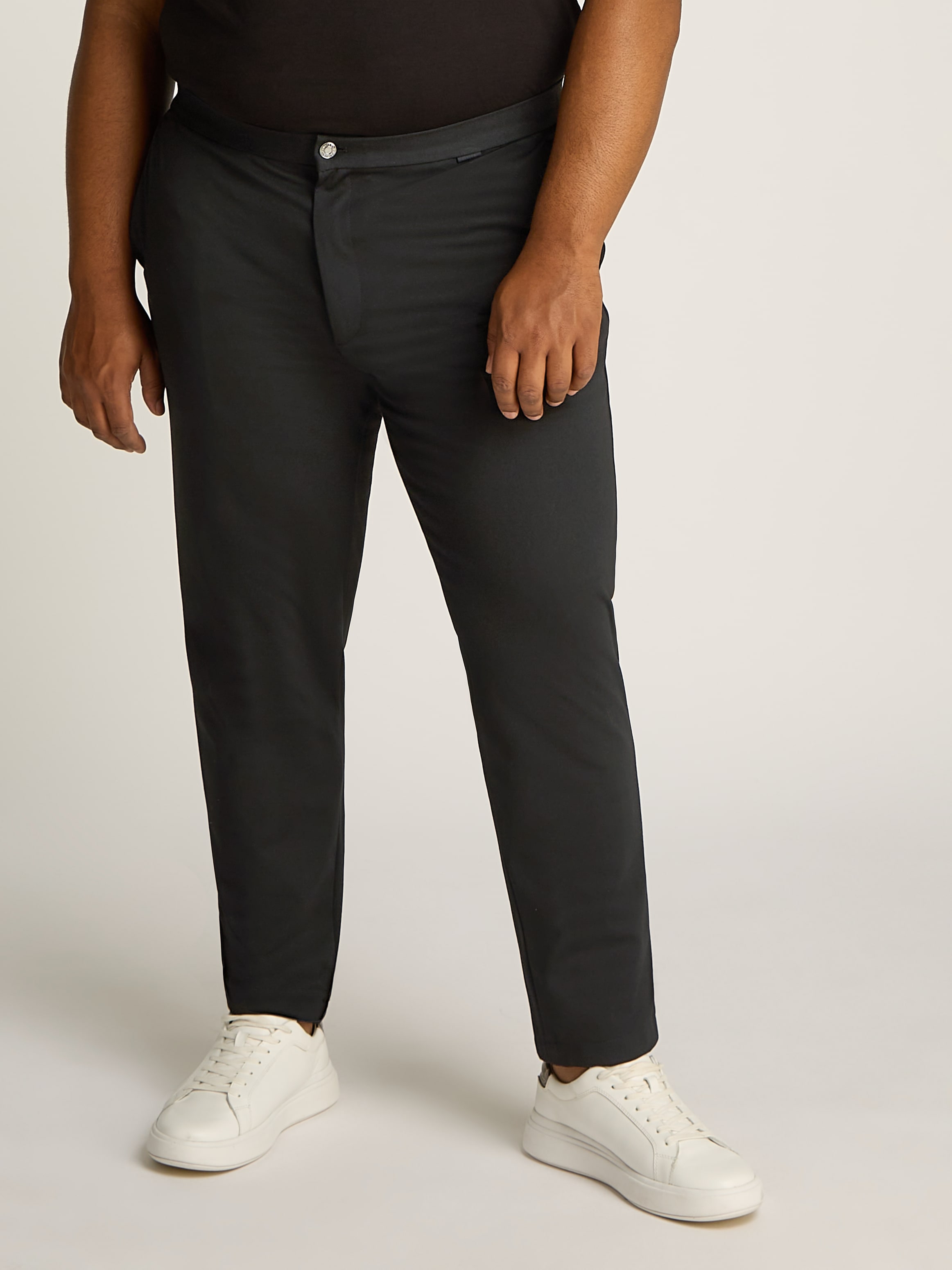 Calvin Klein Big&Tall Chinohose "BT COMFORT KNIT TAPERED PANT", in großen Größen mit Logoprägung