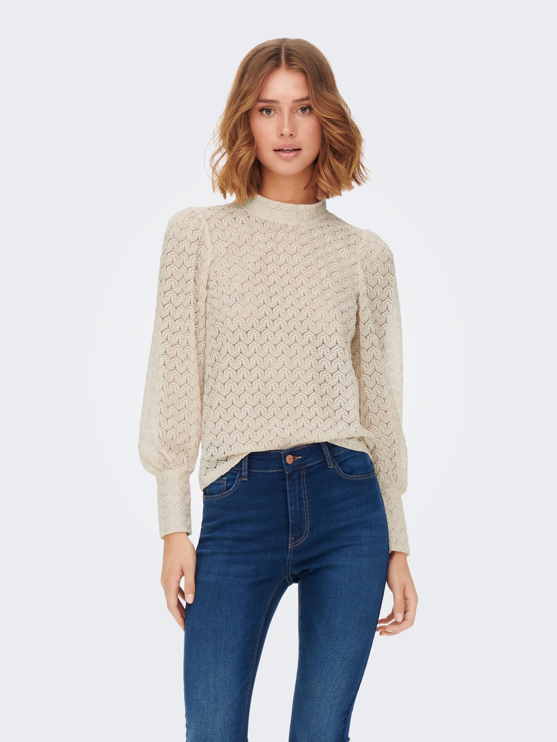 JDY Langarmshirt »JDYAVERY L/S LACE TOP JRS NOOS«