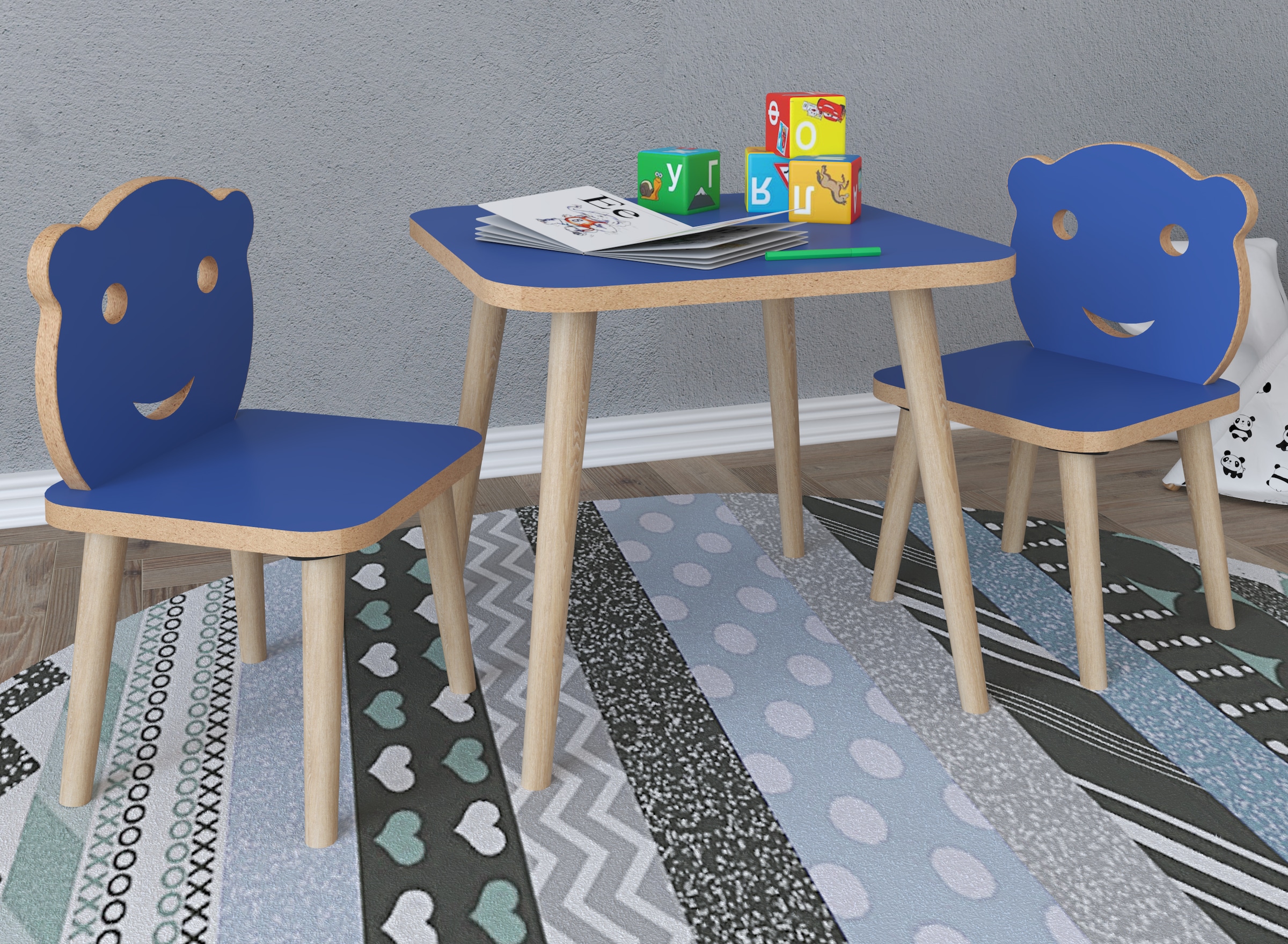 VCM Sitzgruppe »3tlg. Sitzgruppe Kinder Kindermöbel Tisch Stuhl«