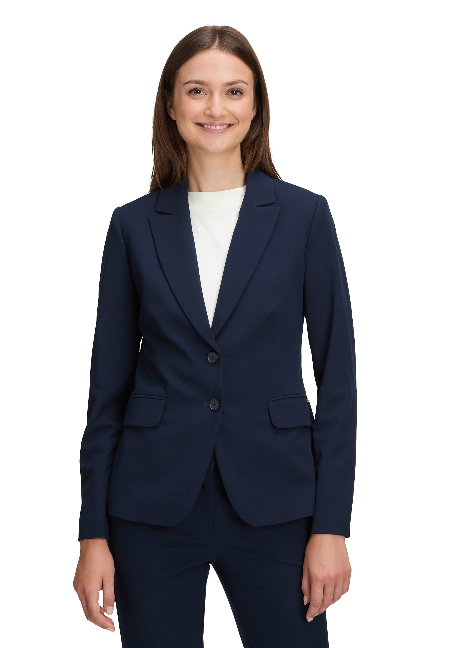 Betty&Co Longblazer "Damen Klassischer Blazer mit Taschen" Druckfutter günstig online kaufen