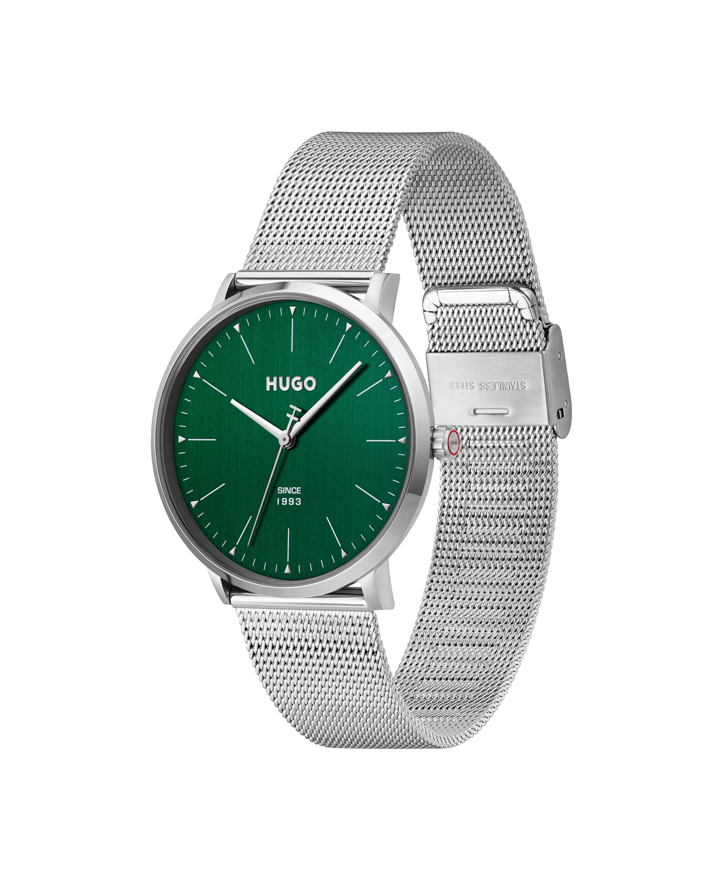 HUGO Quarzuhr »#STYLE« Armbanduhr, Damenuhr, Herrenuhr, Edelstahlarmband, analog
