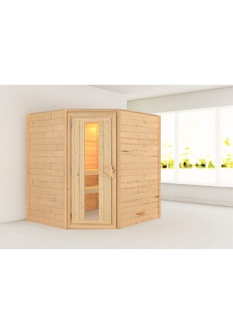 Sauna »Mia (Fronteinstieg)«, inklusive Ofenschutzgitter und Tür