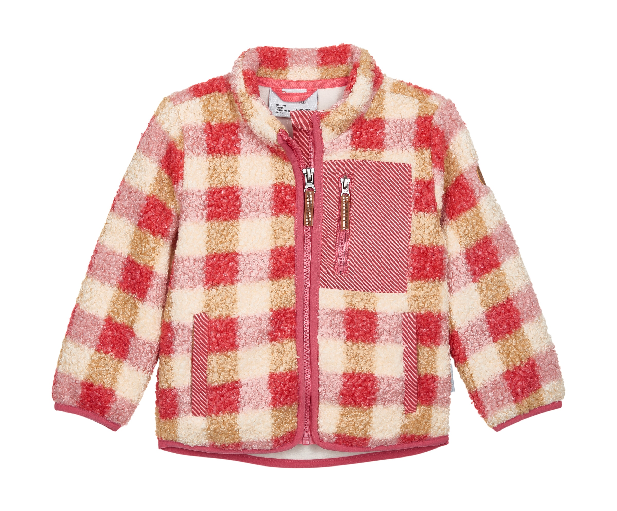 first instinct by killtec Fleecejacke "FIOW 1 MNS FLC JCKT" Kuschelige Sherpa Fleecejacke mit Karomuster und Kinnschutz
