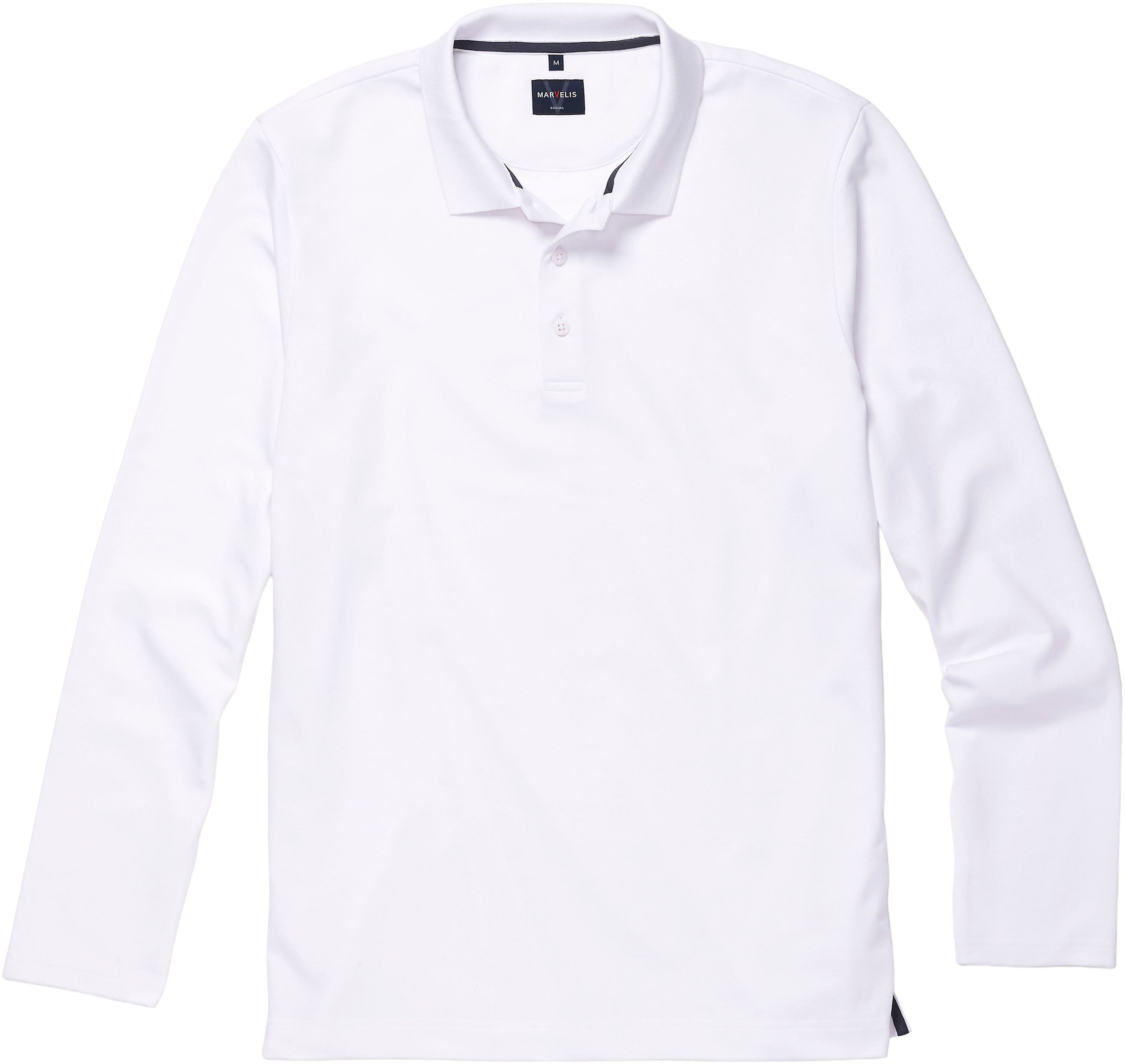 MARVELIS Langarm-Poloshirt
