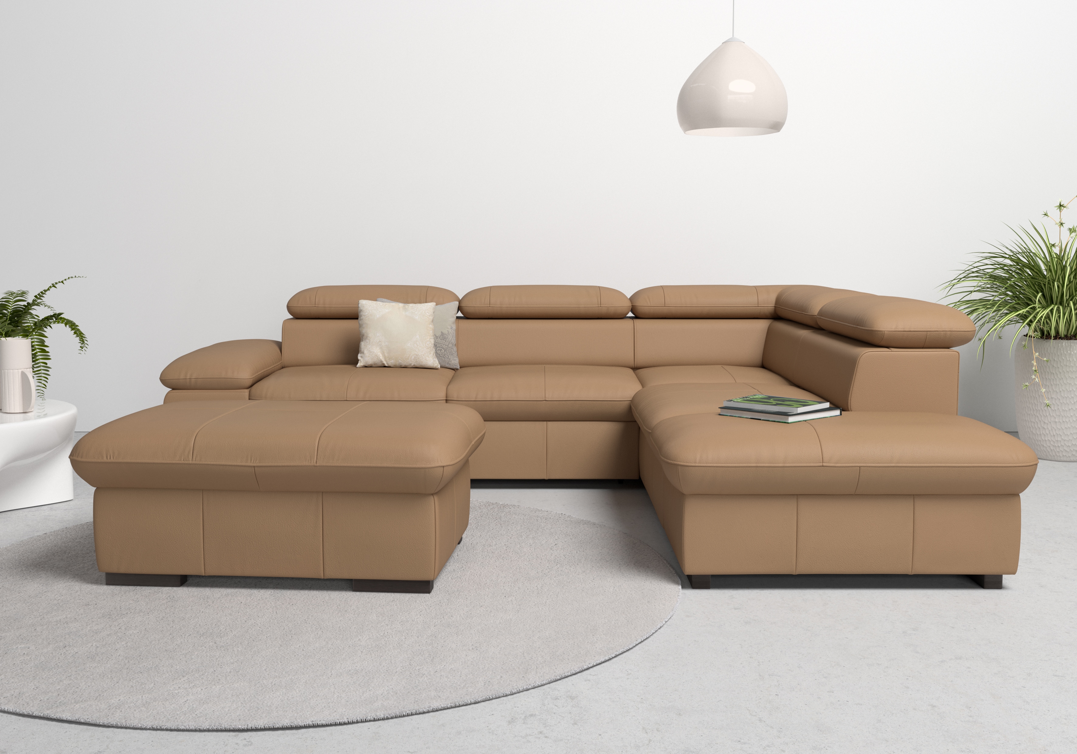 OTTO home Ecksofa "Alberto L-Form" mit Kopfteilverstellung, wahlweise mit Schlaffunktion