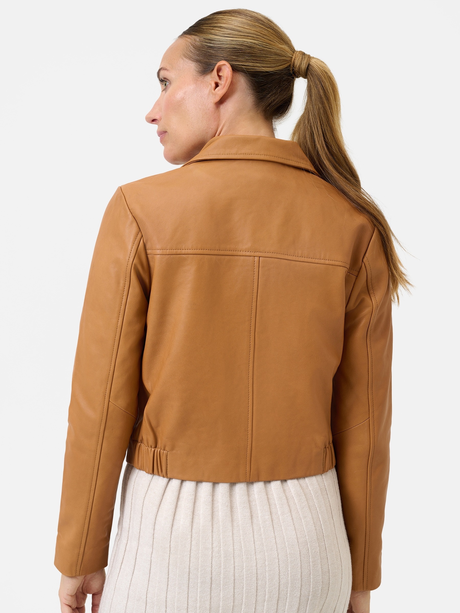 RICANO Lederjacke »Lederjacke Juliette« ohne Kapuze Handgefertigt aus echtem Leder