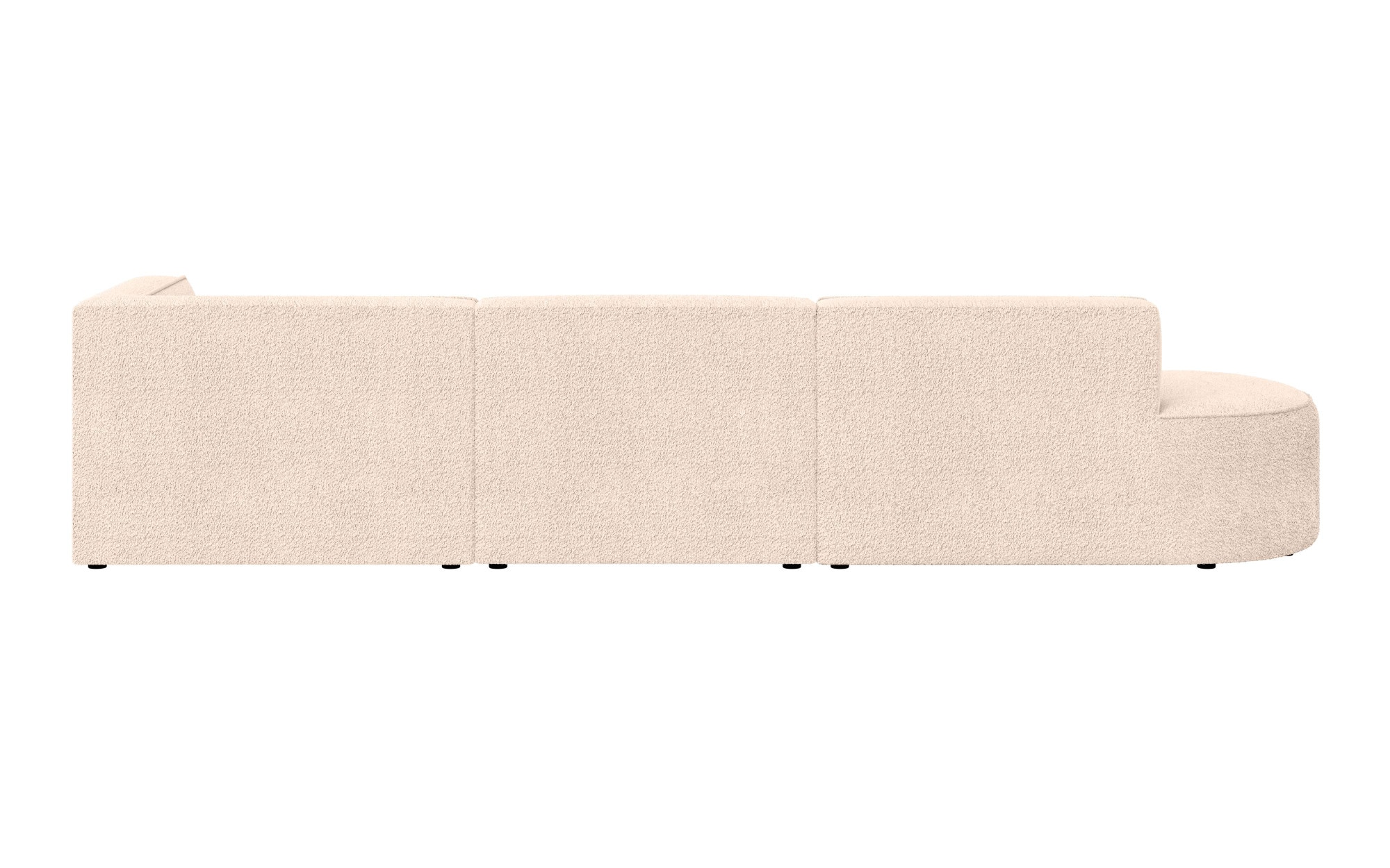 andas Ecksofa »EIVIND Designer Sofa mit Ottomane rechts/links, B/T/H: 343/159/72 cm«, L-Form mit Wellenunterfederung, auch in Feincord und Bouclé