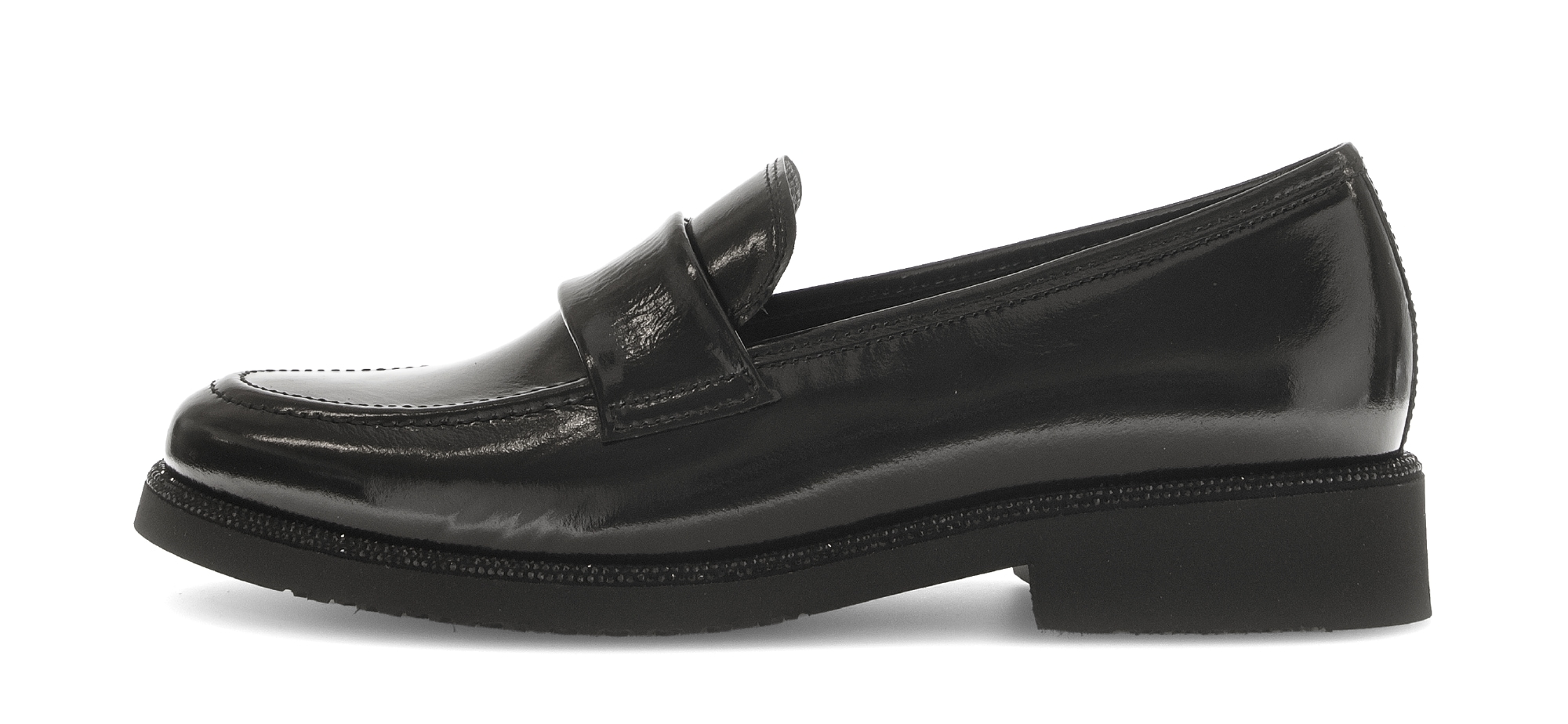 Gabor Loafer, Blockabsatz, Sipper, Businessschuh mit Schucksteinen am Sohlenrand