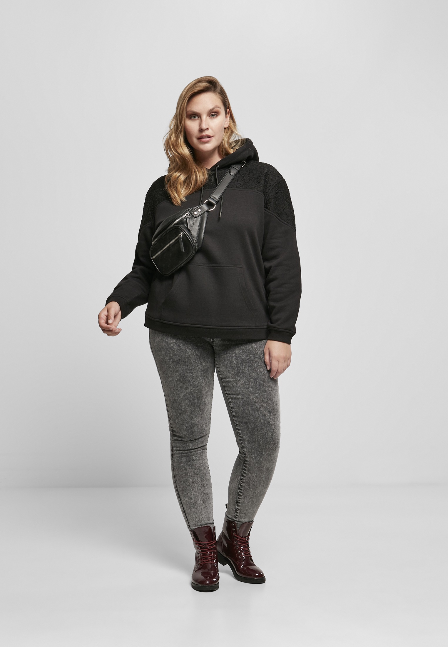 URBAN CLASSICS Kapuzenpullover »Damen Ladies (1 bestellen | tlg.) online Inset BAUR Hoody«, Lace