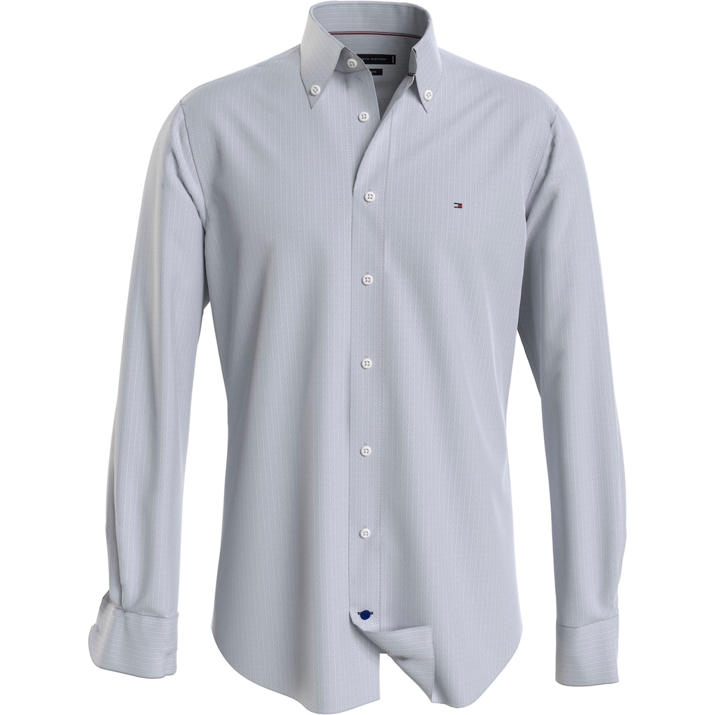 Tommy Hilfiger TAILORED Businesshemd »CL-W OXFORD DOBBY SF SHIRT«, mit dezenter Tommy Hilfiger Logostickerei auf der Brust