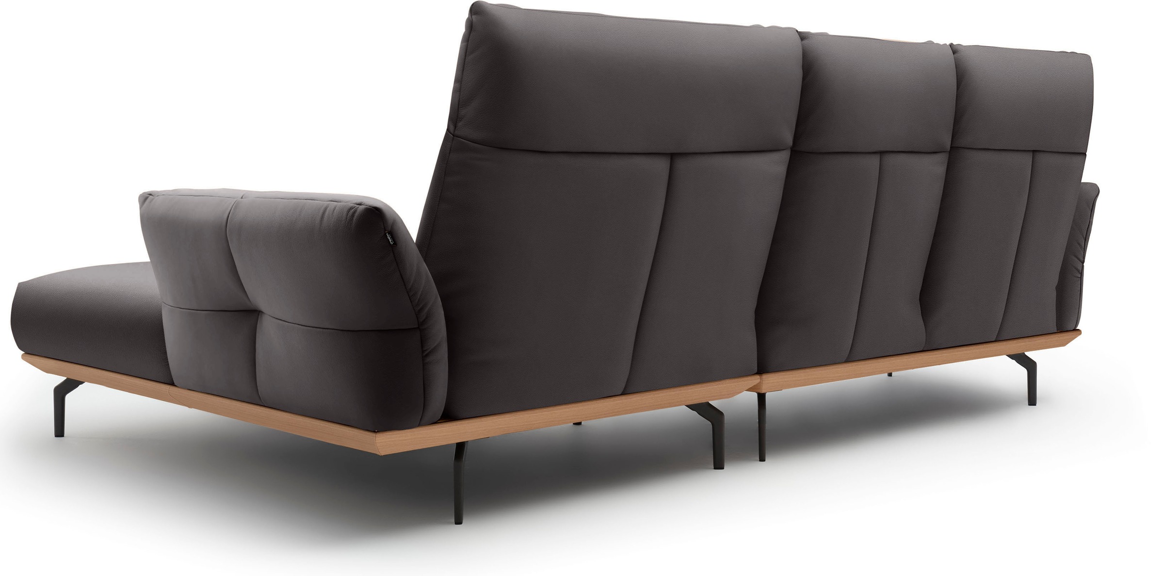 Creation BY ROLF BENZ Ecksofa »CR.460«, Sockel in Eiche, Alugussfüße in umbragrau, Breite 298 cm