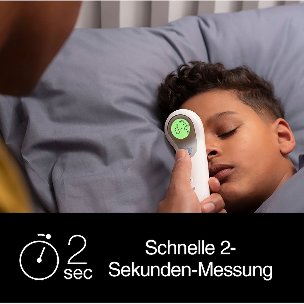 Braun Stirn-Fieberthermometer »No touch + touch Stirnthermometer - BNT300«, Mit Position Check™ - Anleitung für genaue Messwerte