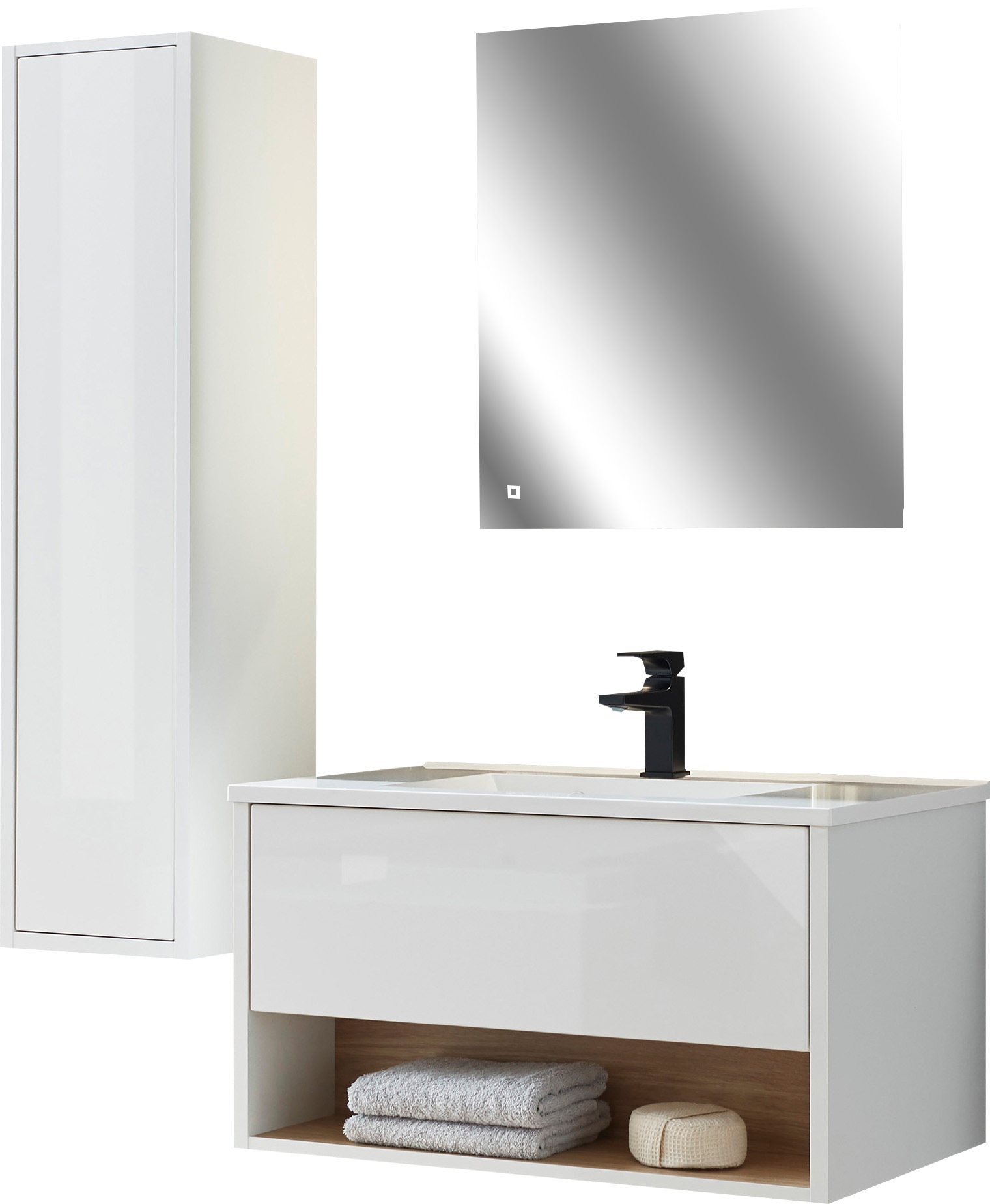 PLACES OF STYLE Badmöbel-Set "Studio Line, Bad im modernen Design, 3-teilig günstig online kaufen