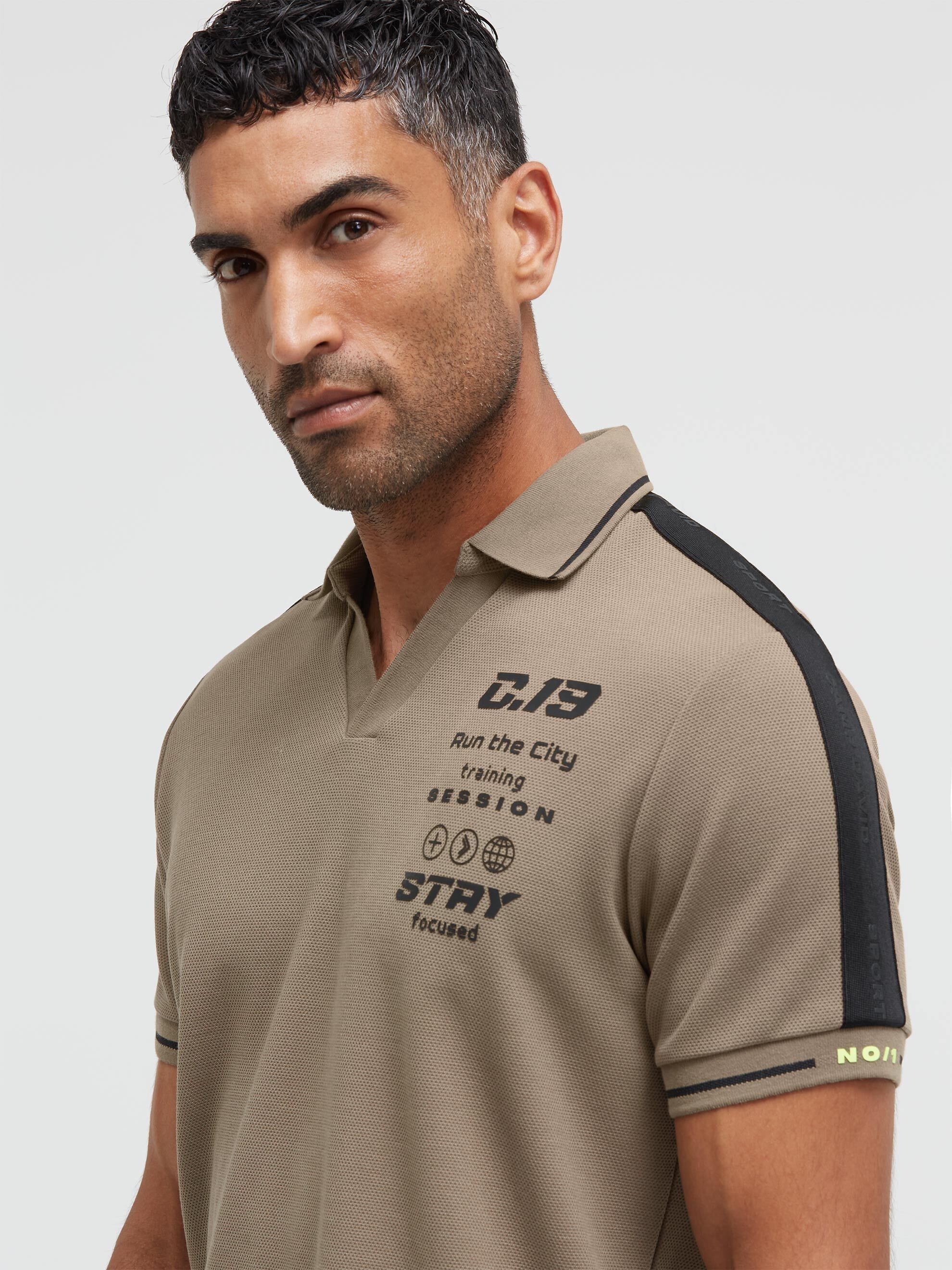CAMP DAVID Poloshirt mit Print