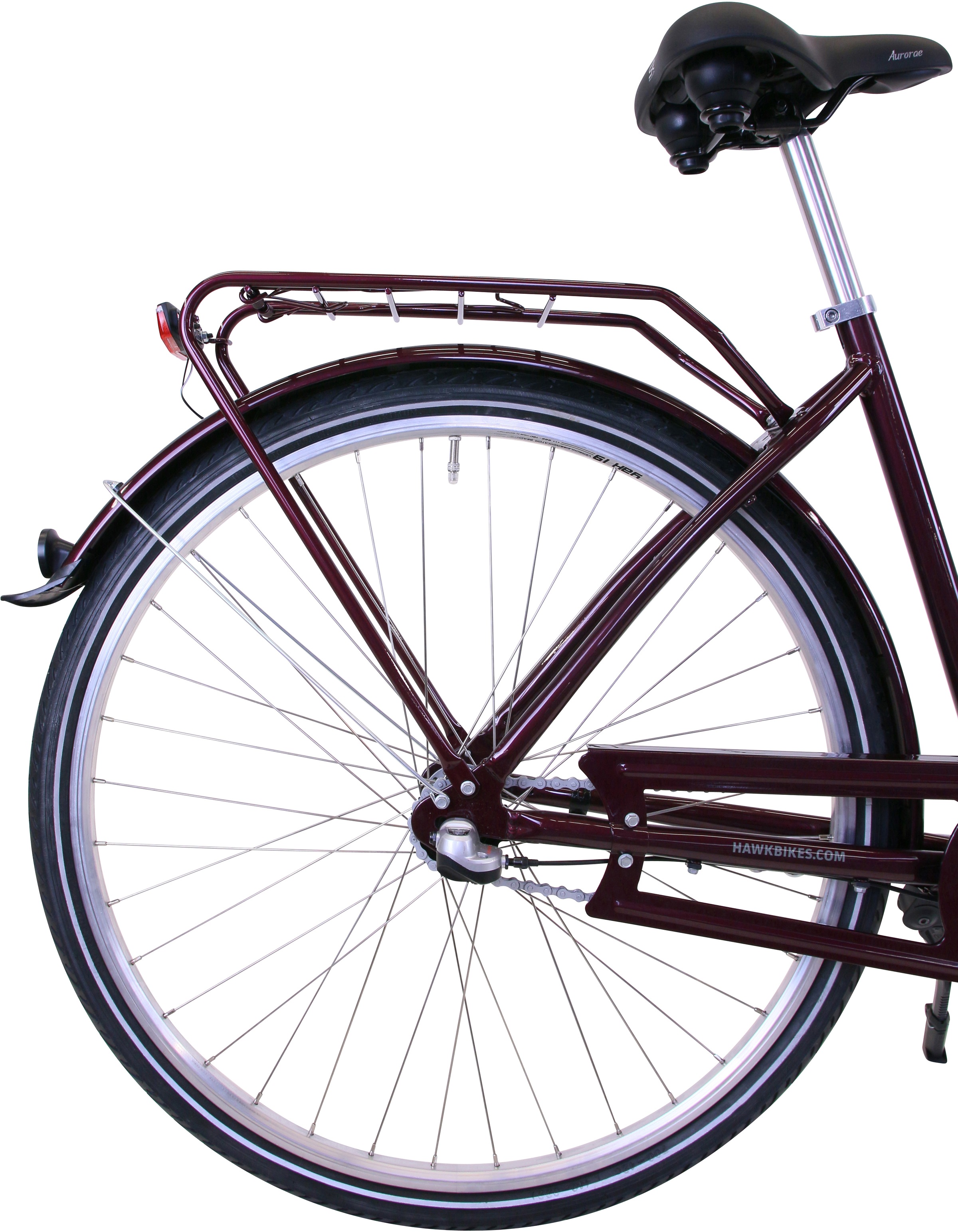 HAWK Bikes Cityrad »City Classic Joy Bordeaux«, 3 Gang, Shimano, Nexus Schaltwerk, für Damen und Herren