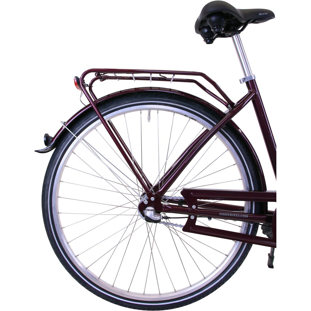 HAWK Bikes Cityrad »HAWK City Classic Joy Bordeaux«, 3 Gang, Shimano, Nexus Schaltwerk