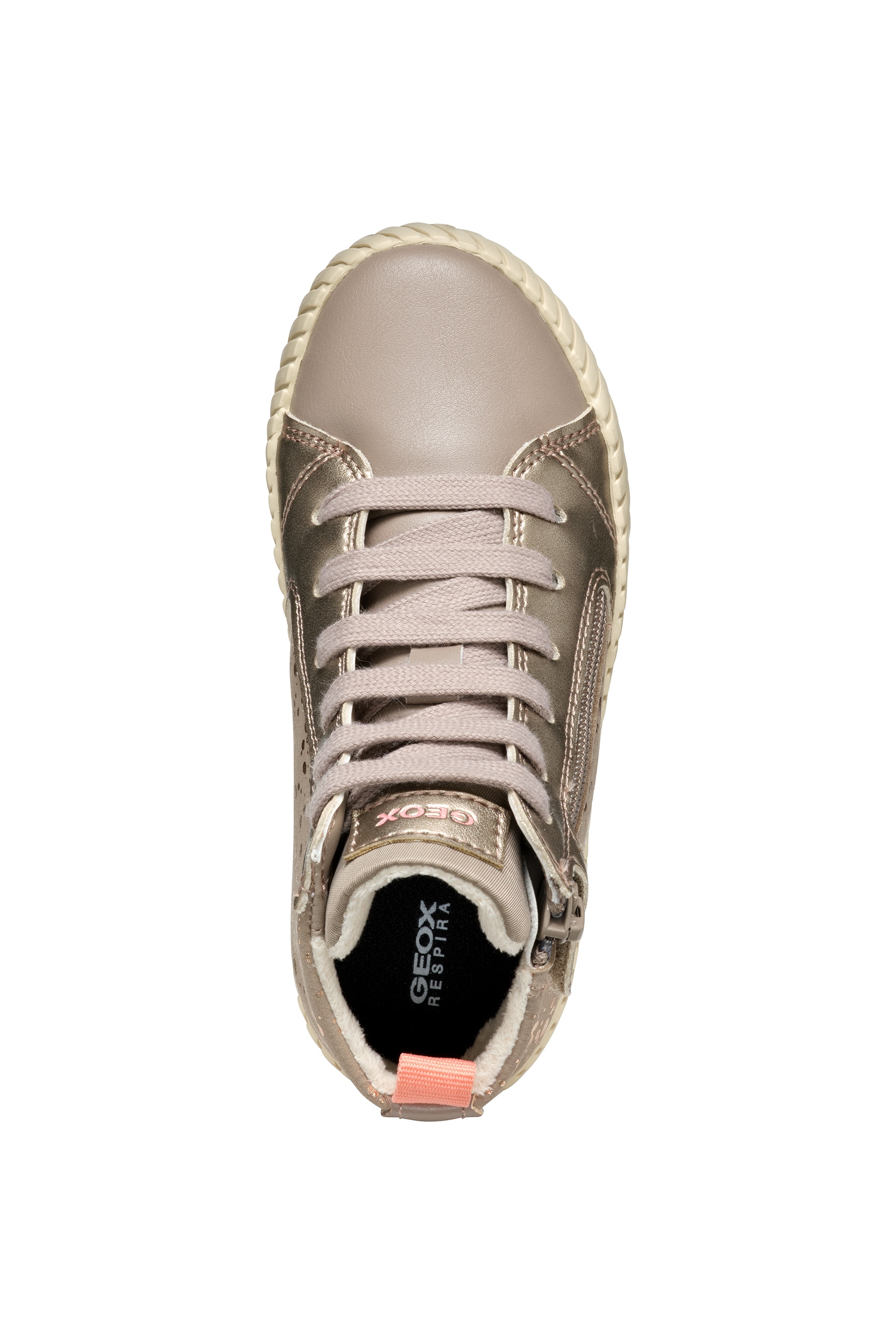 Geox Sneaker »J MIRROLESS GIRL«, Schnürboots mit Warmfutter, Größenschablone zum Download