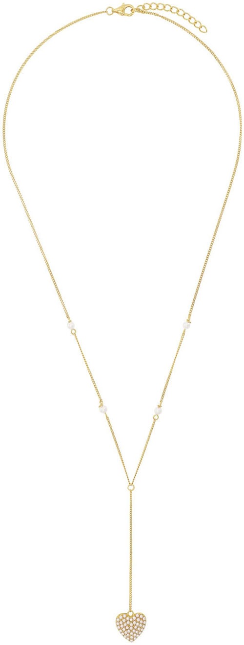 Amor Kette mit Anhänger »Herz, 2038075«, mit Glasperle