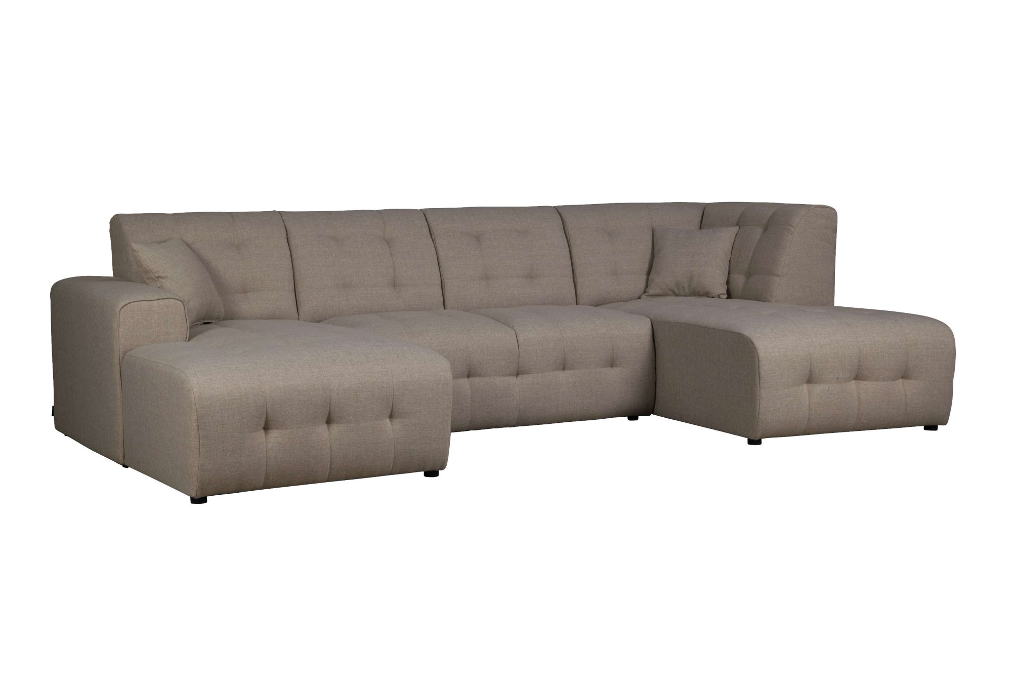 Thumbnail - Home affaire Wohnlandschaft "Nosia U-Form" incl. 2 Zierkissen, mit feiner Steppung