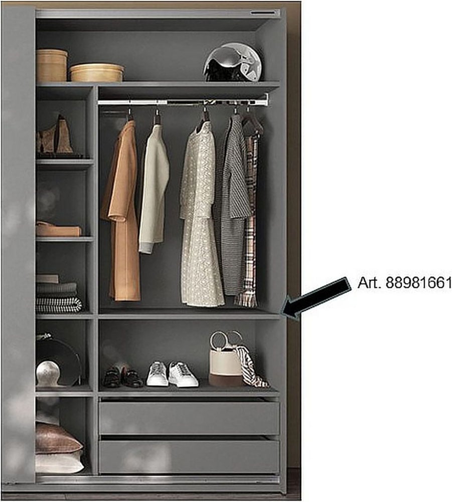 Home affaire Einlegeboden »Jupiter - Steingrau (1 St.), nur mit Inneneinteilung montierbar« Stabil, Breite 90 cm, passend für Schwebetürenschrank 275x240 cm