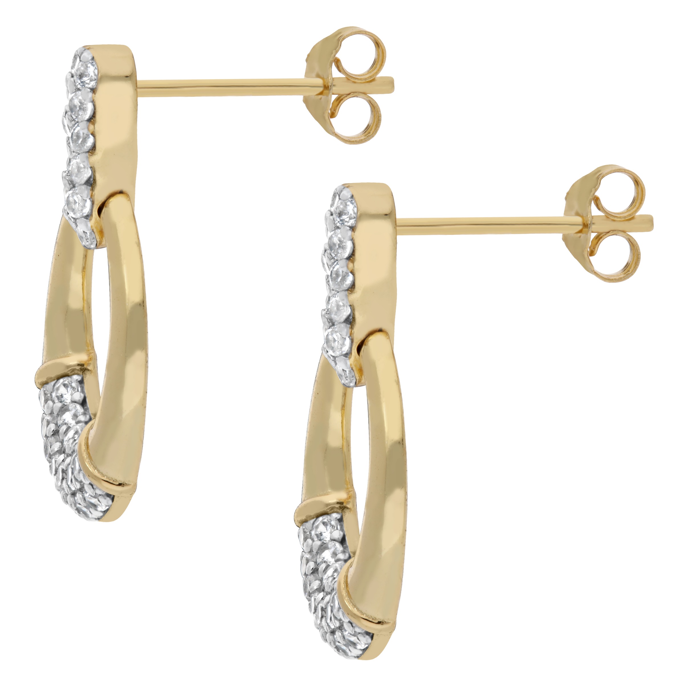 Firetti Paar Ohrstecker »Schmuck Geschenk Silber 925 Ohrschmuck Ohrringe Türklopfer bicolor« mit Zirkonia (synth.)