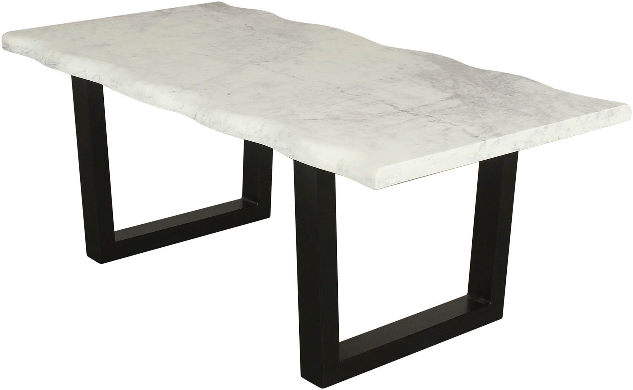 byLIVING Couchtisch »Stone«, (1 St.), aus echtem weißen Marmor mit natürlicher Wellenkante, 115x60cm