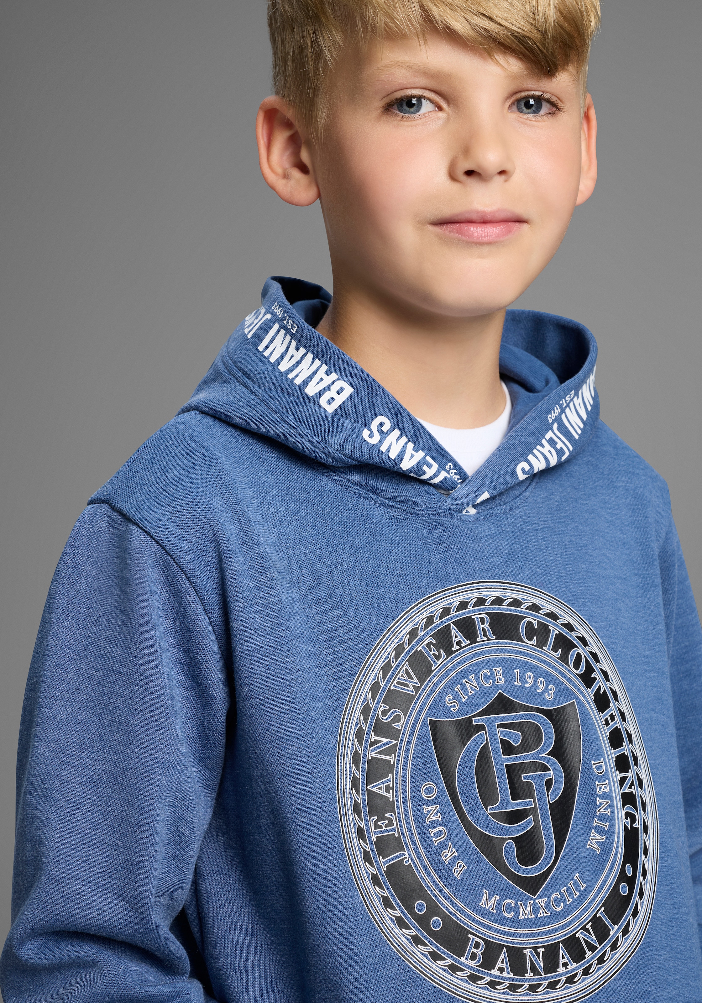 Bruno Banani Kapuzensweatshirt »Hoodie mit Drucken«, NEU: BRUNO BANANI für TEENS! Hoodie mit Logo-Drucken