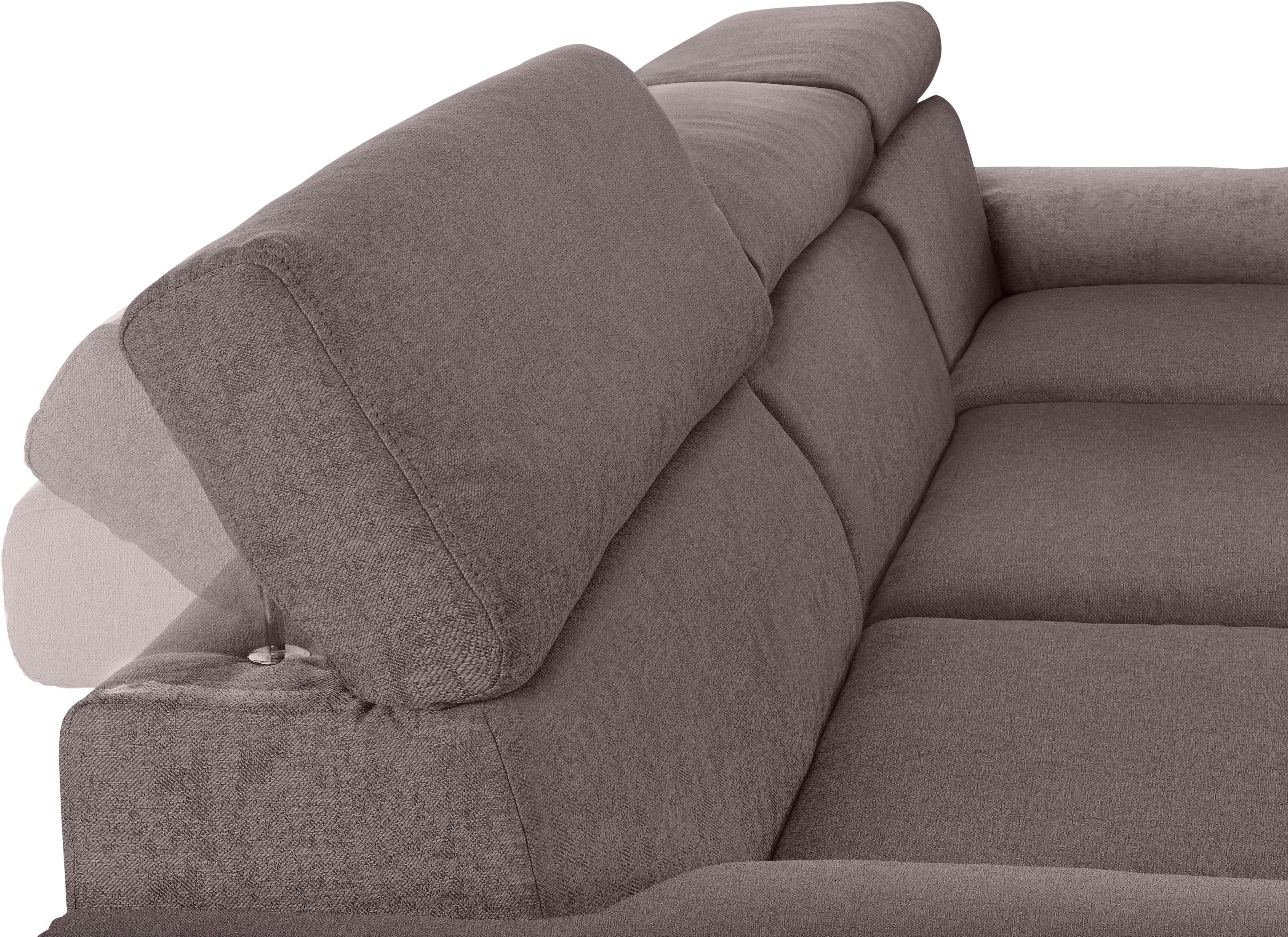 Thumbnail - DOMO collection Ecksofa "Mira, inklusive Kopfteilverstellung für mehr Wohlfühlkomfort, L-Form", wahlweise mit Bettfunkti...
