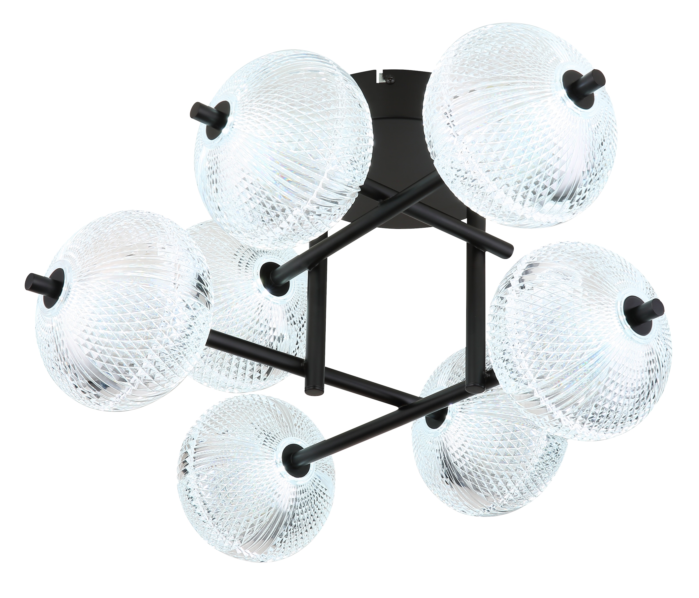 GLOBO LIGHTING LED Deckenleuchte »AIDA«, Leuchtmittel LED-Modul | LED fest integriert, Deckenlampe/schwarz/Farben fixierbar/CCT 3000/6500/4500K