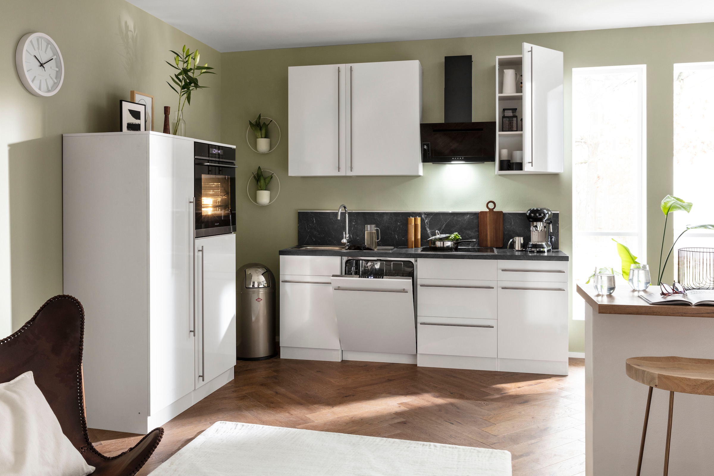 wiho Küchen Küche "Chicago" Breite 330 cm, mit Hanseatic-E-Geräten, extra k günstig online kaufen