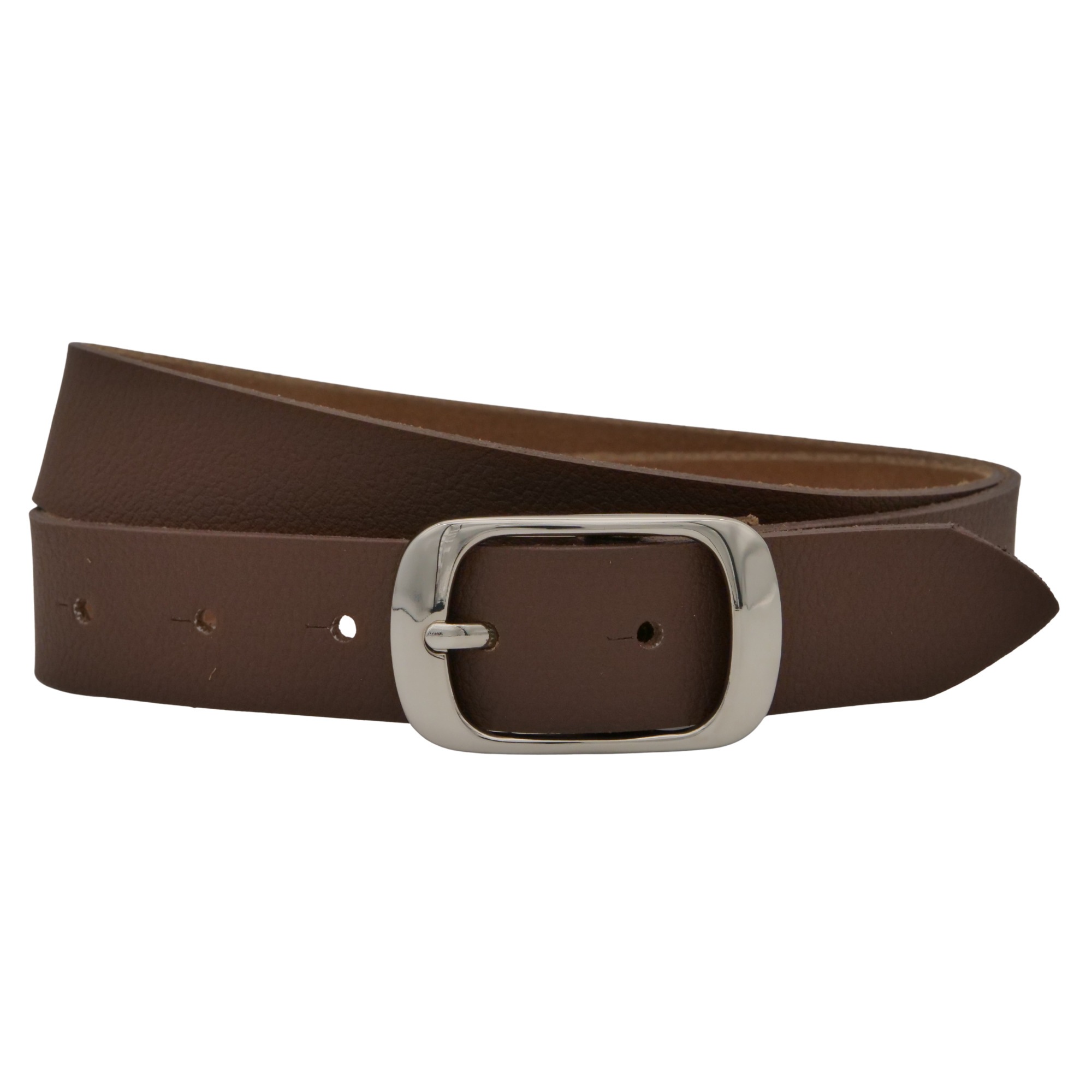 Ledergürtel ANNAMATONI "AnnaMatoni Damen Ledergürtel in hochwertigem Veganem Nappa 3cm", Damen, Gr. TW100 - 115cm Gesamtlänge, braun 690, 100% Leder, Gürtel Ledergürtel 4