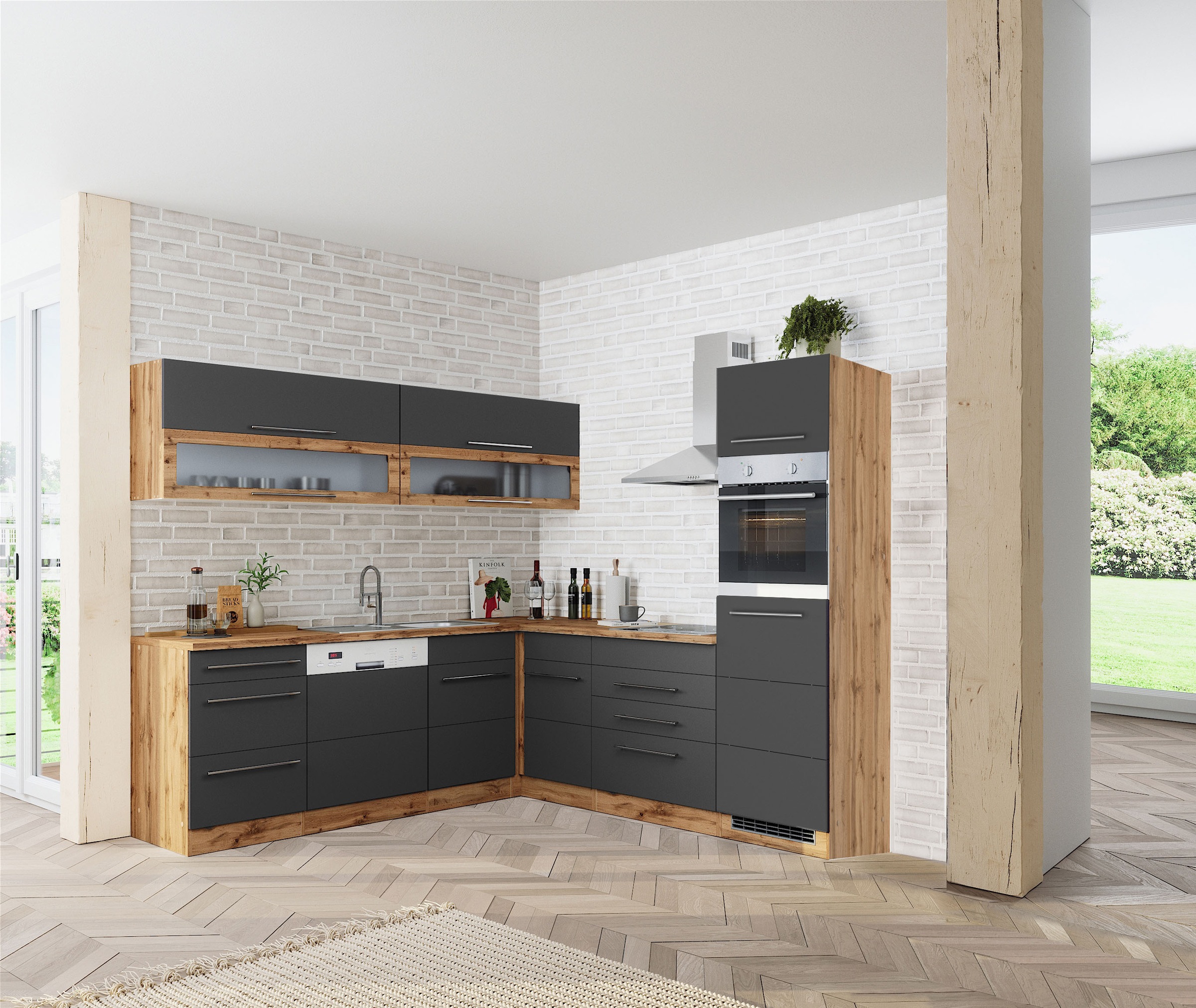 HELD MÖBEL Winkelküche "Wien", Stellbreite 220 x 250 cm, wahlweise mit E-Ge günstig online kaufen