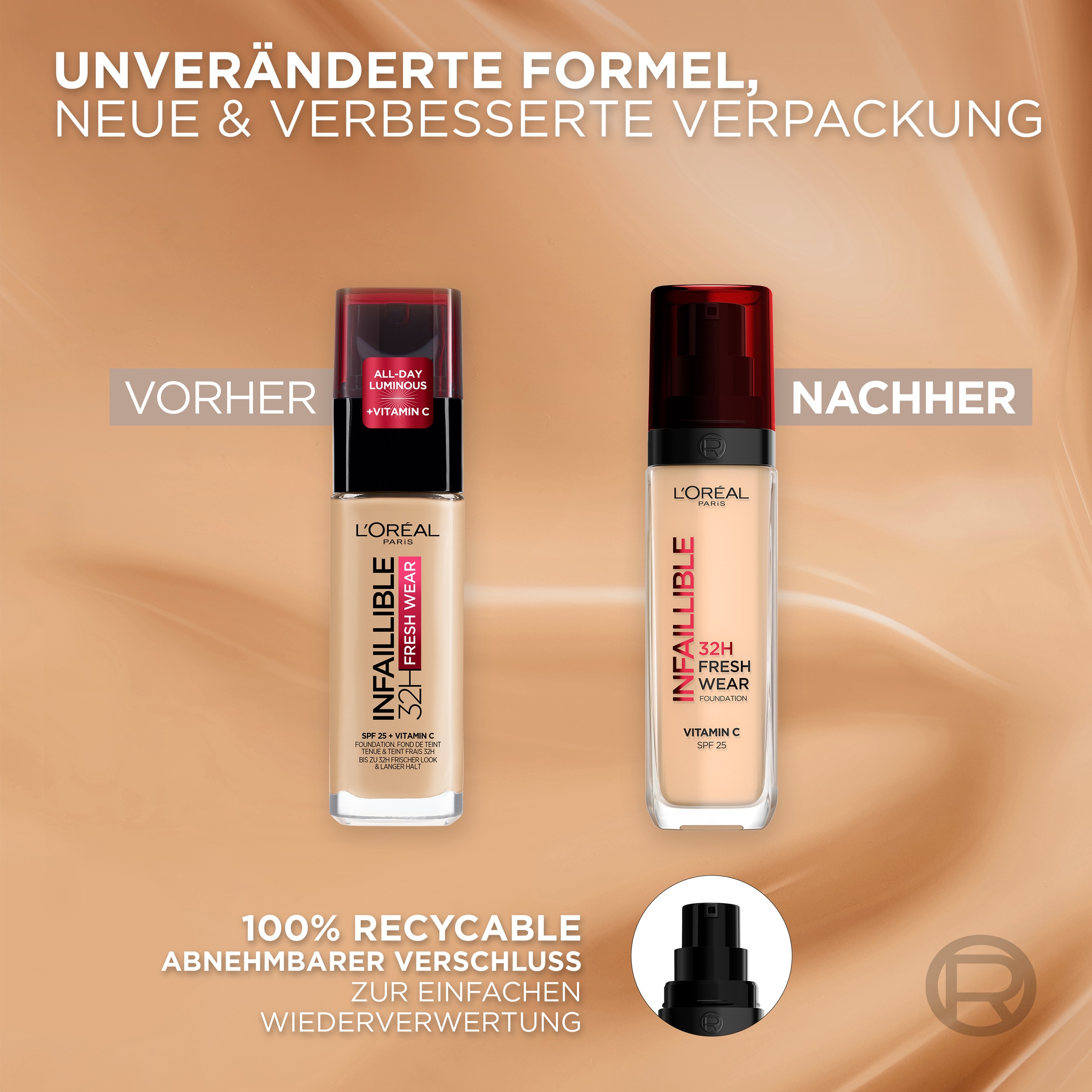 L'ORÉAL PARIS Foundation »Infaillible 32H Fresh Wear Make-up«, mit langanhaltender Formel