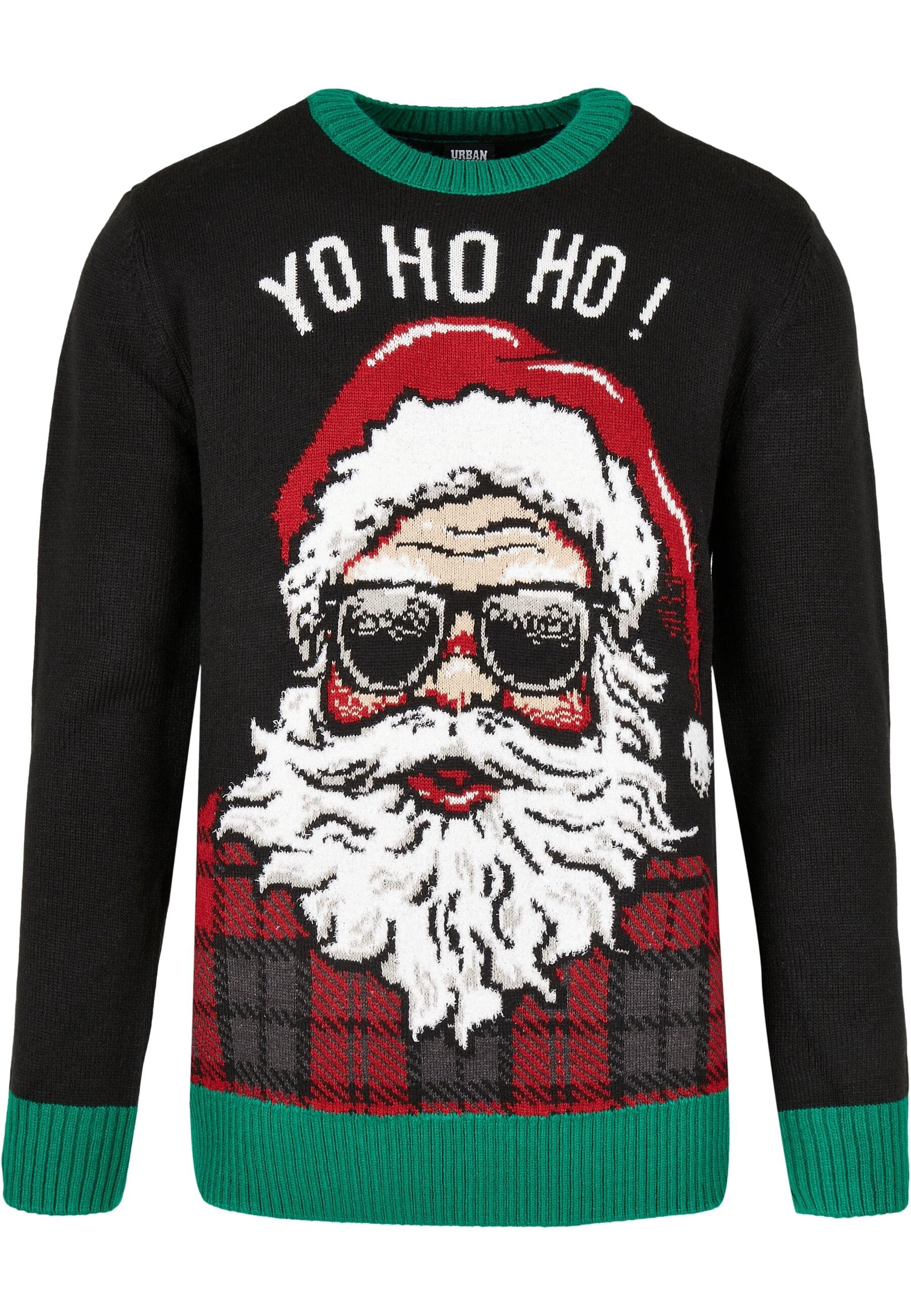 URBAN CLASSICS Rundhalspullover "Urban Classics Herren Ho Ho Ho Sweater"