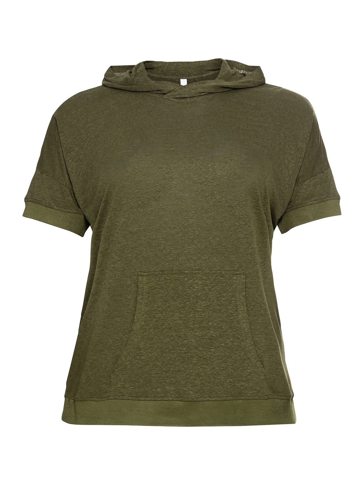 Sheego T-Shirt »Große Kapuze, | im bestellen Größen«, Leinen-Baumwoll-Mix mit für BAUR