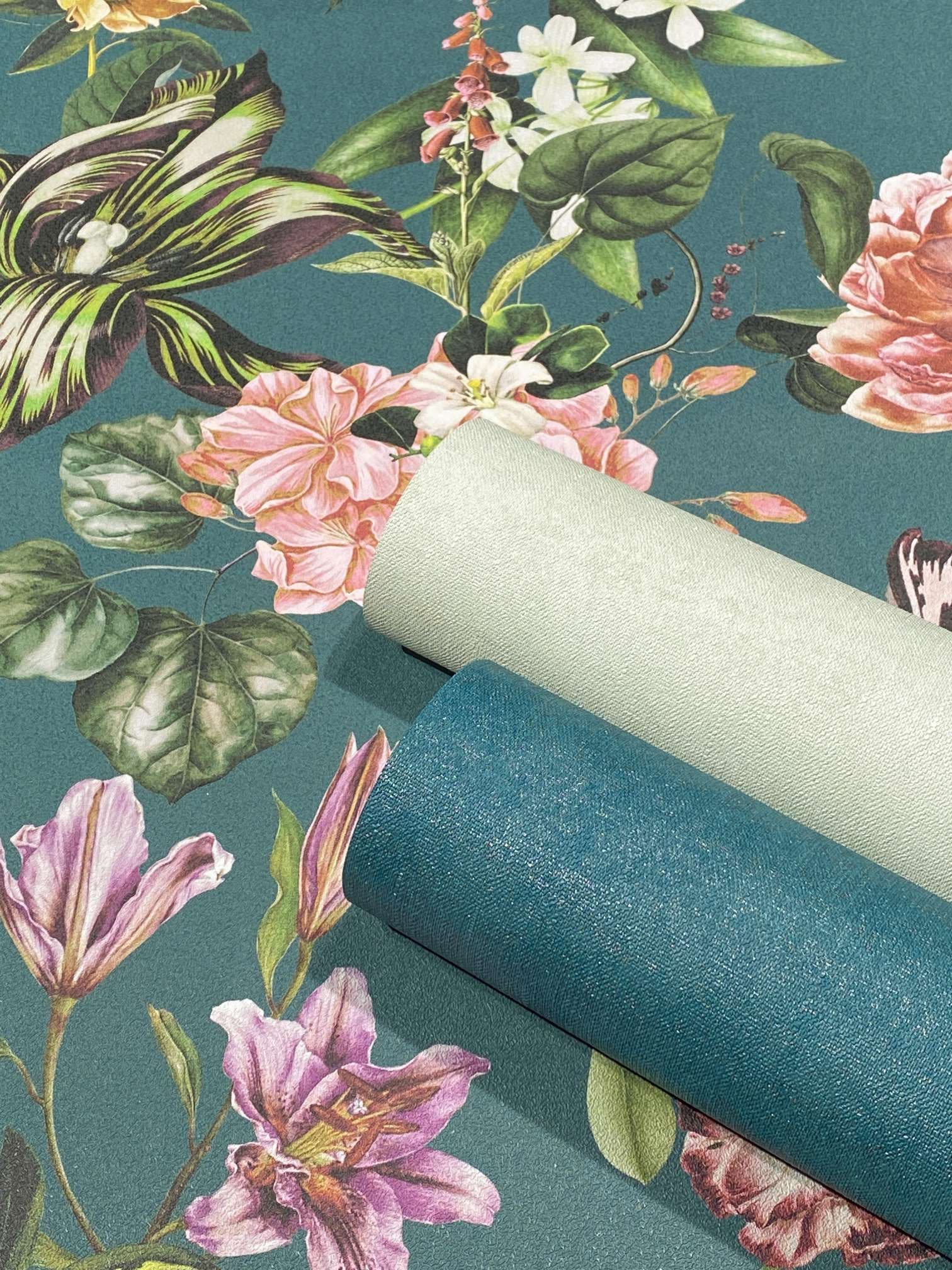 Marburg Vliestapete »Tapete Floral Leaf«, floral, moderne Vliestapete für Wohnzimmer Schlafzimmer Küche