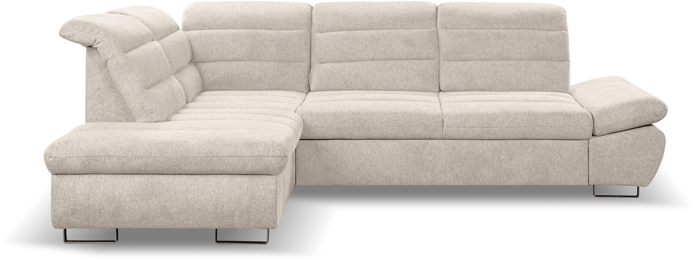 Sitztiefenverstellung, Schlaffunktion, Sofa verstellbare »Roma«, BAUR mit WERK2 | Ecksofa Kopfteile