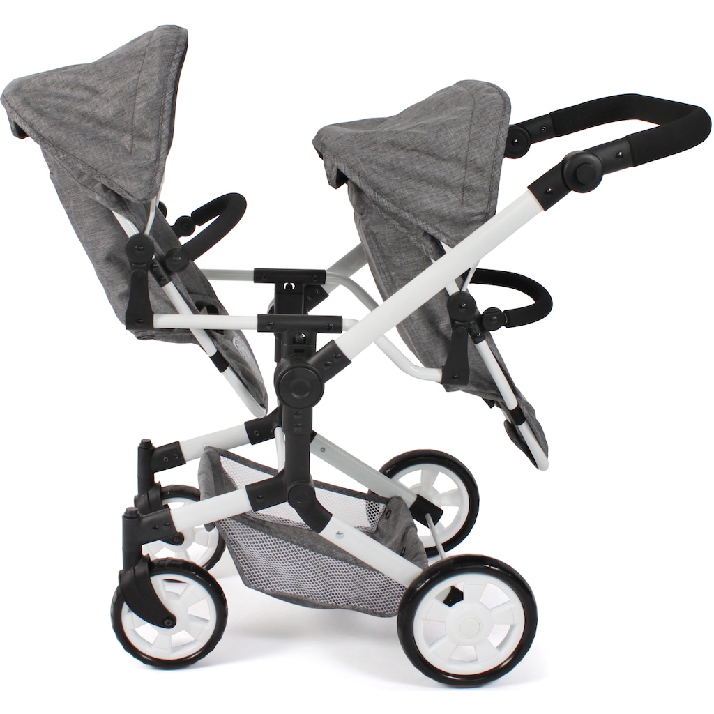 CHIC2000 Puppen-Zwillingsbuggy »Linus Duo, Jeans Grey«