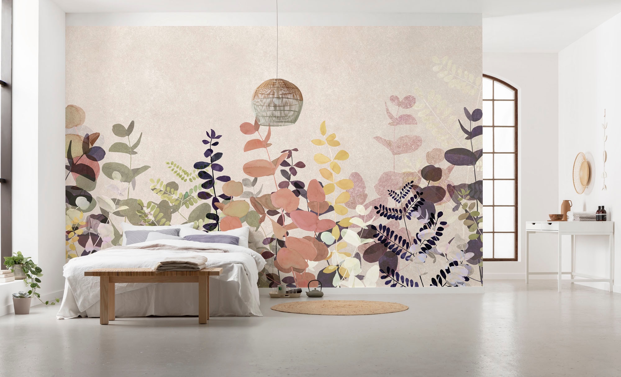 Komar Fototapete "Digitaldruck Vlies - Foggy Shrub - Größe 400 x 250 cm" bedruckt glatt Wohnzimmer, Schlafzimmer