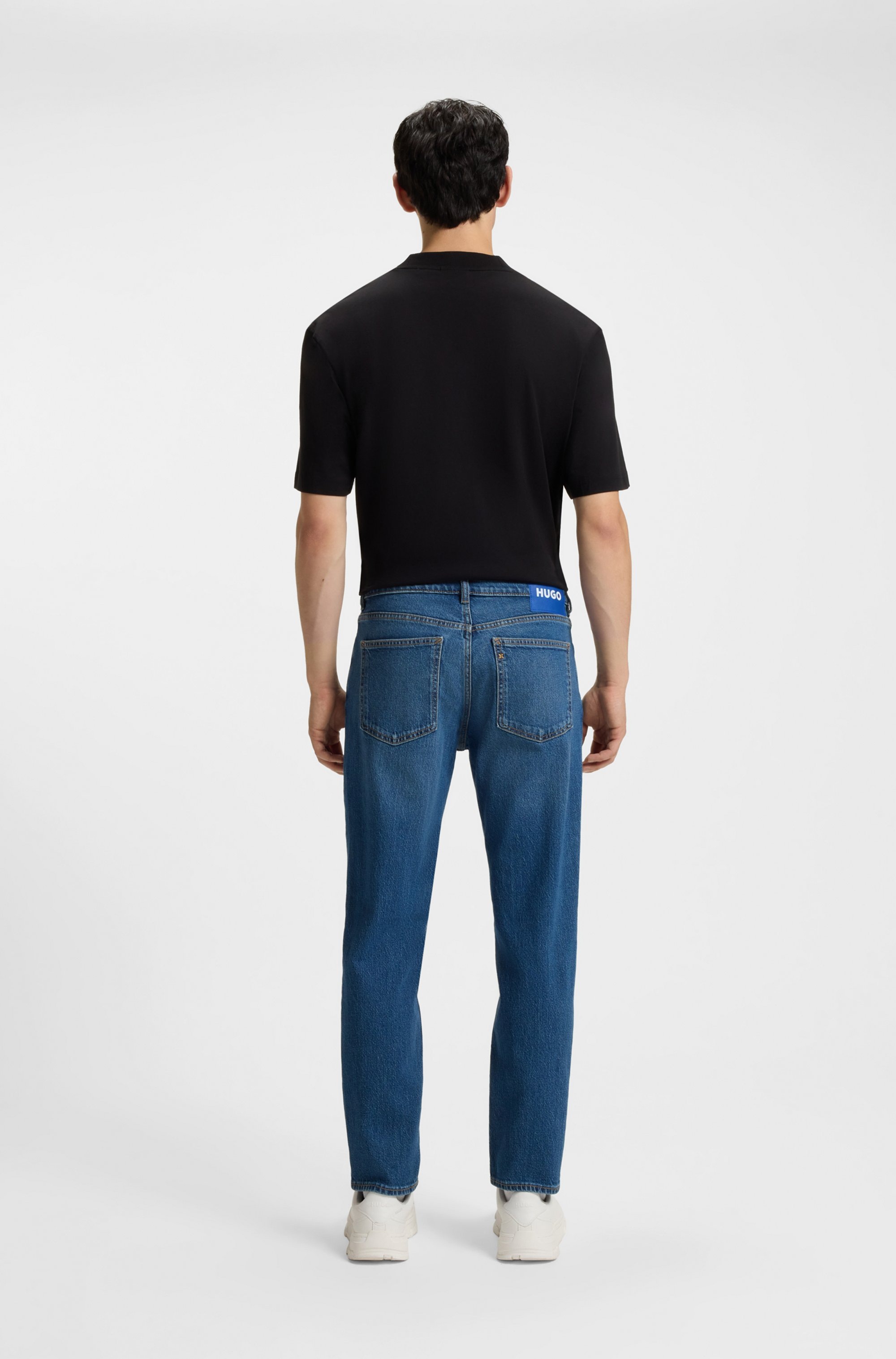 HUGO Blue Tapered-fit-Jeans »Brody« mit Stone-washed-Finish