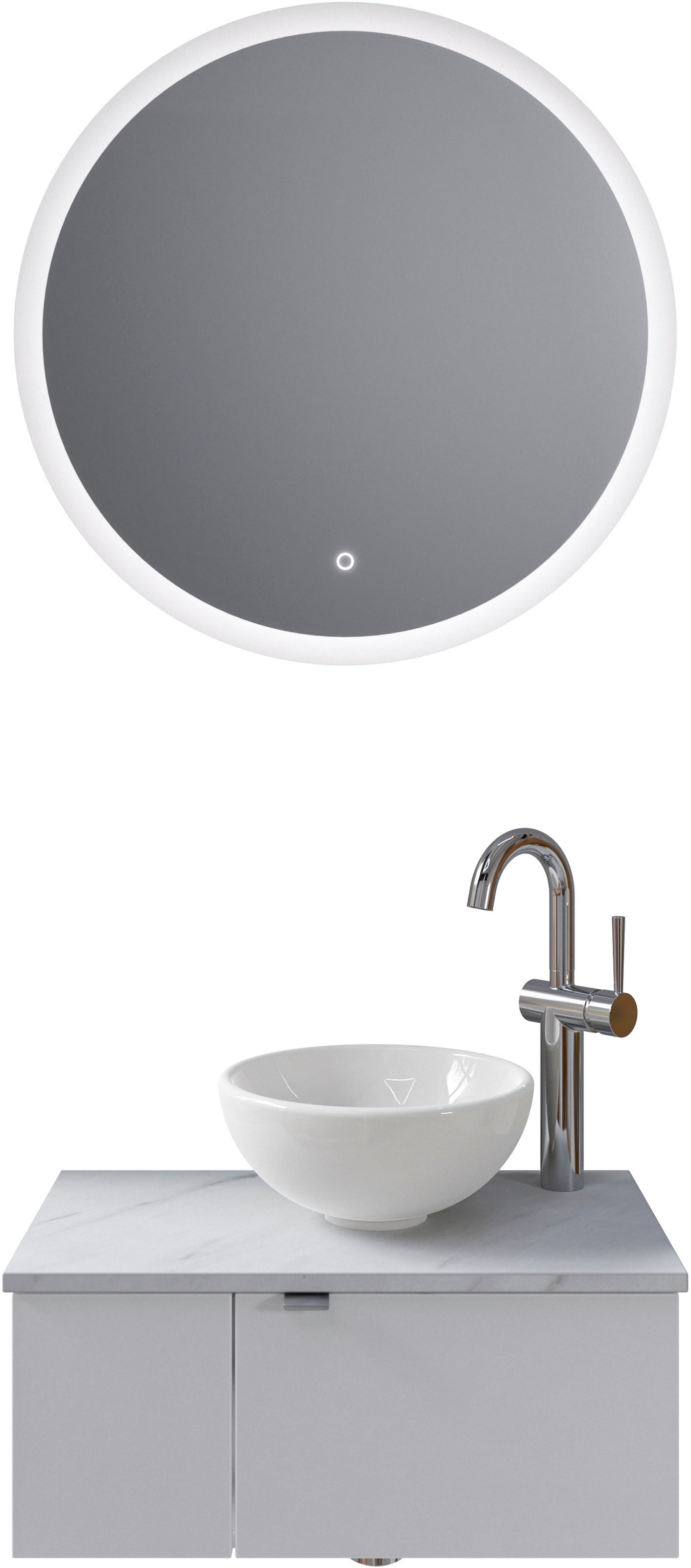 Saphir Badmöbel-Set "Serie 6915" 4 Stk. tlg. Gäste-Bad, 70 cm breit, mit LE günstig online kaufen