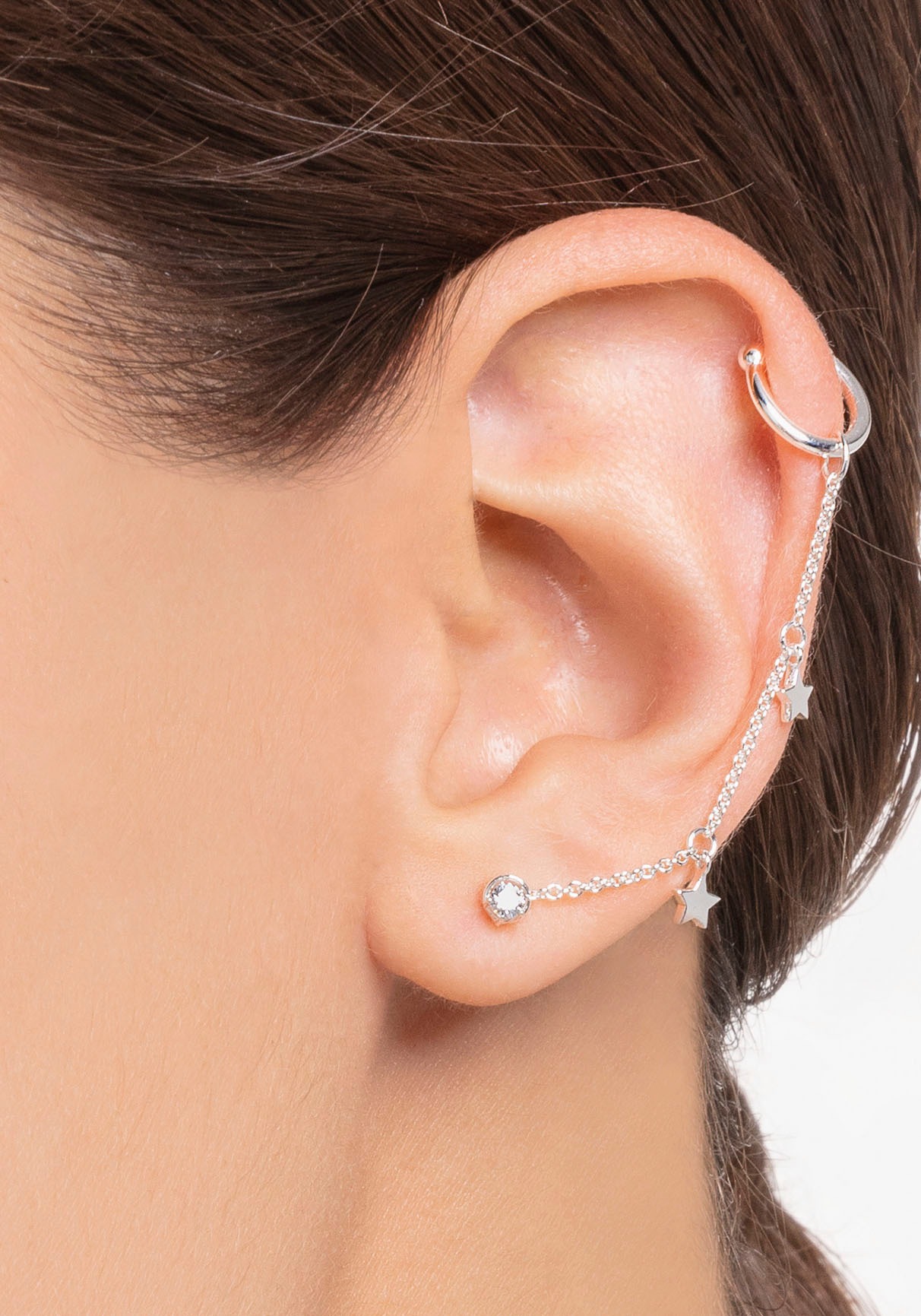 THOMAS SABO Single-Ohrstecker »weißer Stein klein, H2147-051-14, H2147-414-14«, mit Zirkonia (synth.)