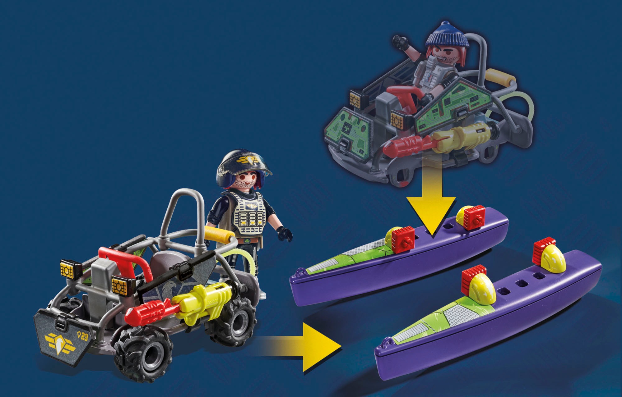 Playmobil® Konstruktions-Spielset »SWAT-Multi-Terrain-Quad (71147), My Action Heroes«, (59 St.), Made in Europe