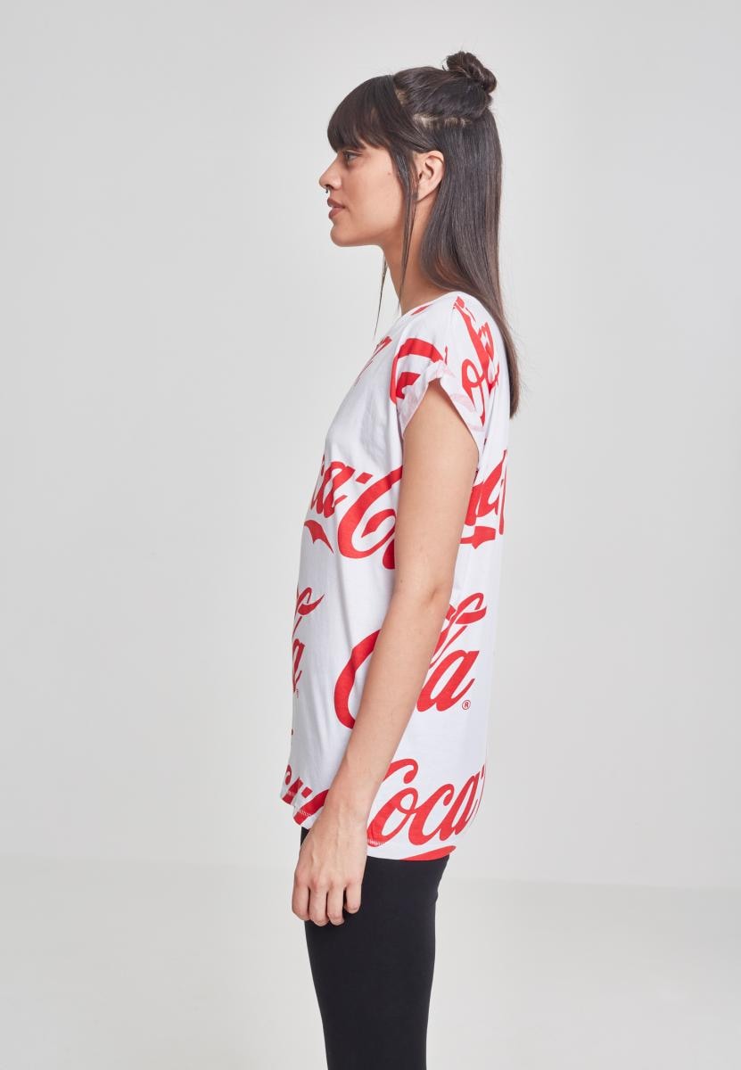 Tee«, AOP für (1 »Damen Kurzarmshirt | Cola bestellen tlg.) BAUR Coca Merchcode Ladies