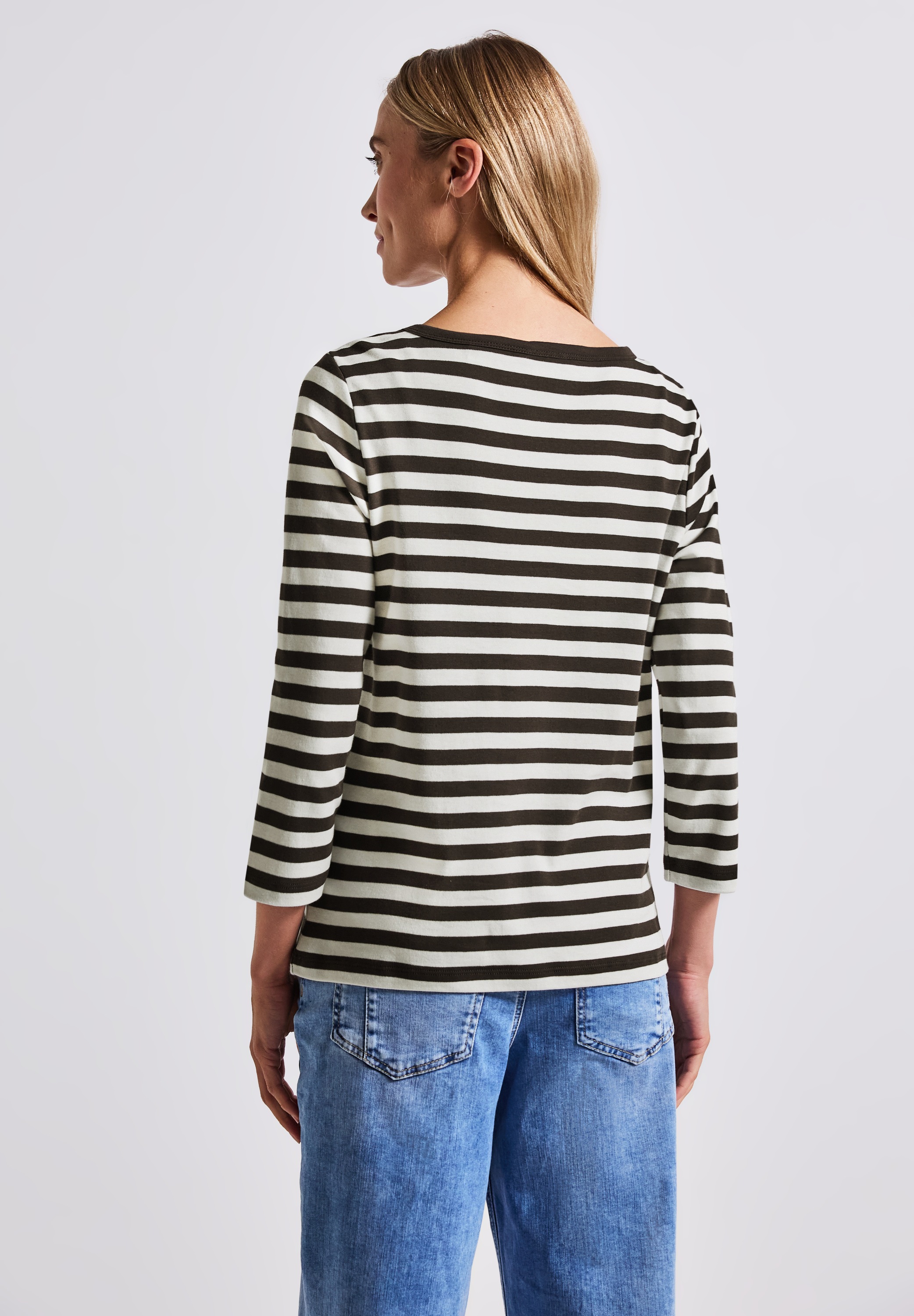 STREET ONE Rundhalsshirt, aus reiner Baumwolle