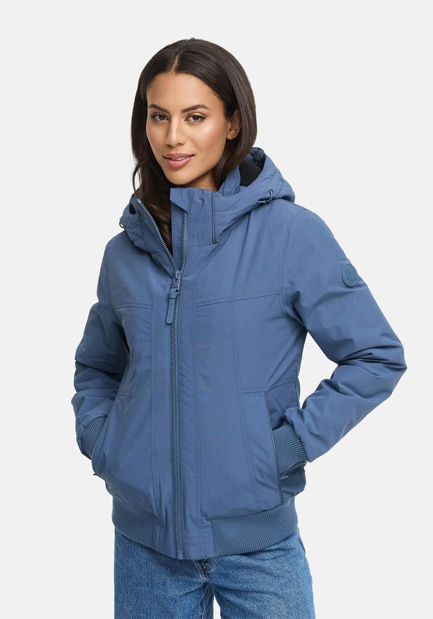 Marikoo Winterjacke »Mooni 16«, Gefütterte Winterjacke mit Kapuze und Kordelzug